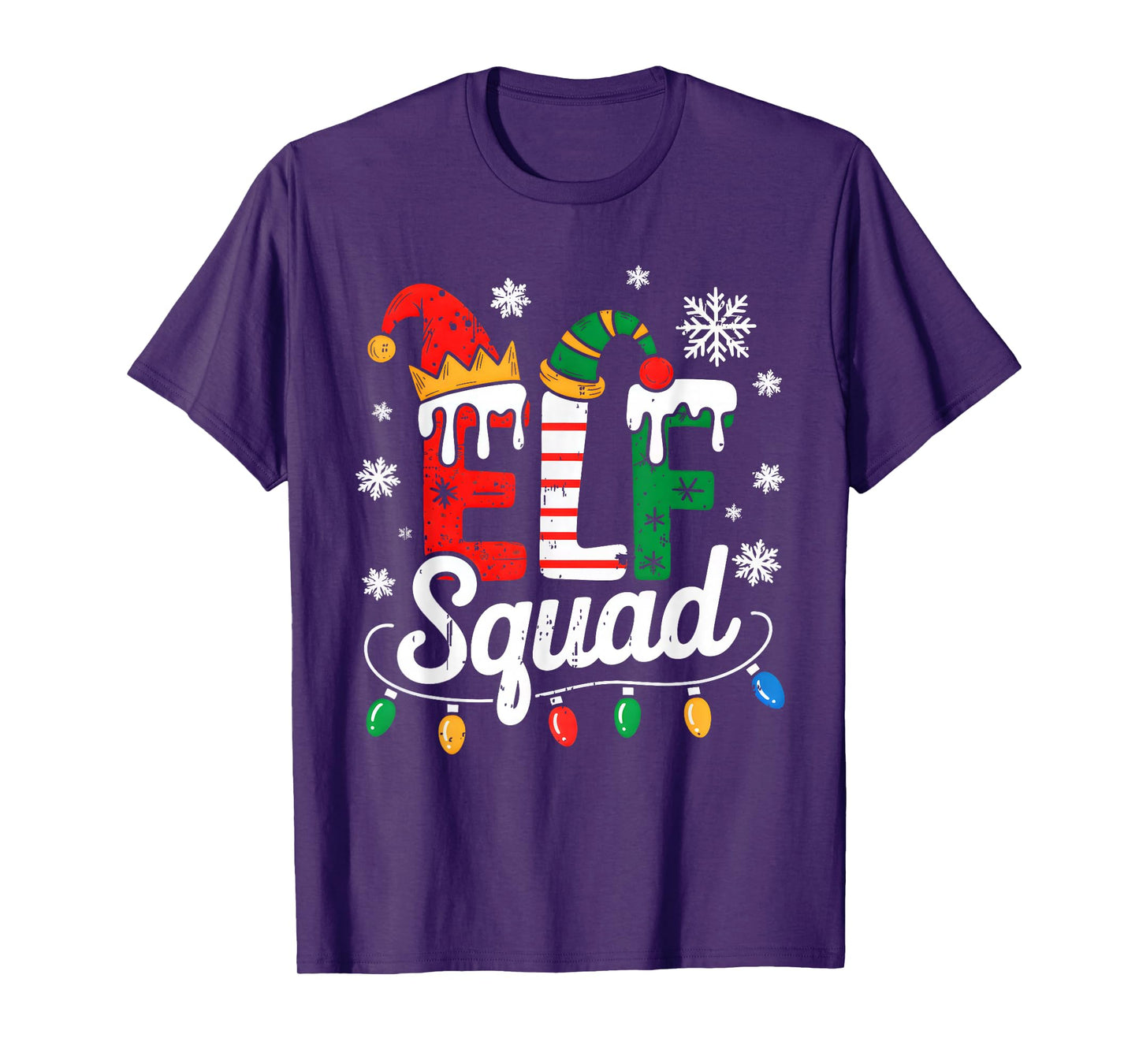 Elf Squad Funny Elf Family Christmas Matching Pajamas Xmas T-Shirt