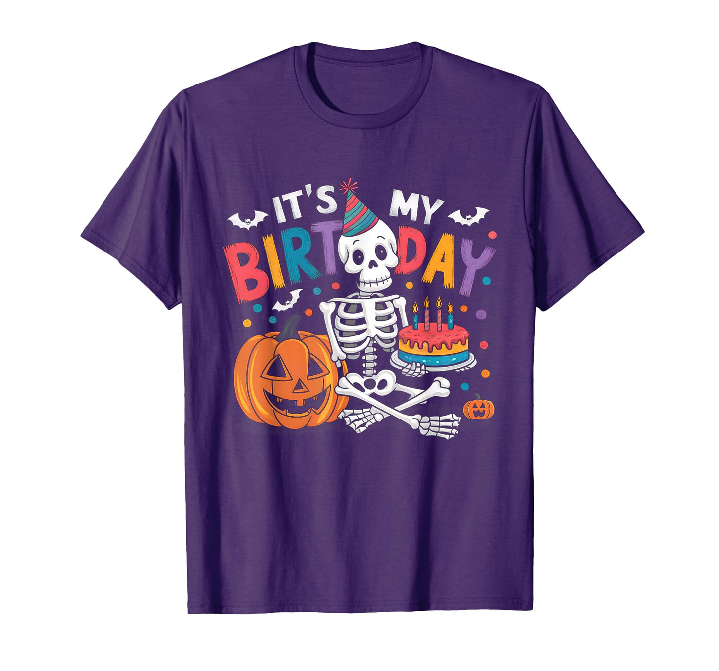 It's My Birthday Skeleton Happy Halloween Birthday Party T-Shirt