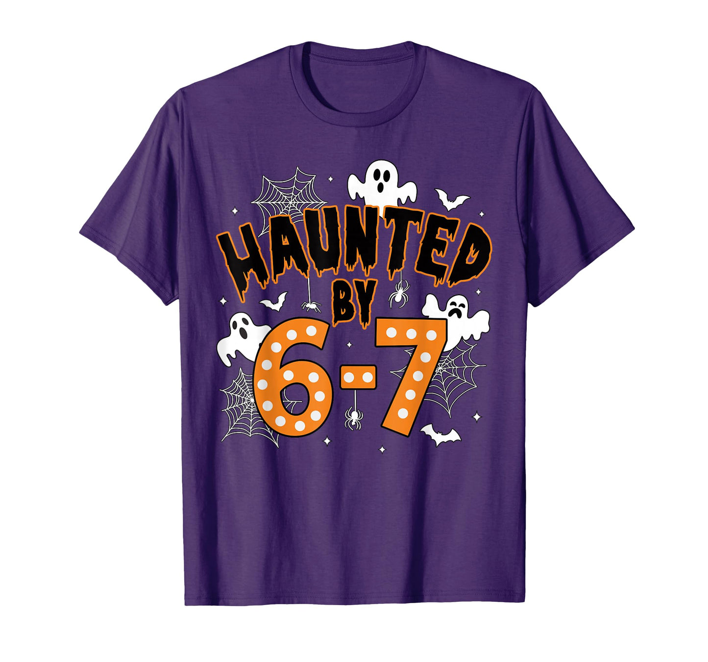 67 Meme Halloween Haunted- Funny Ghost and Pumpkin Halloween T-Shirt