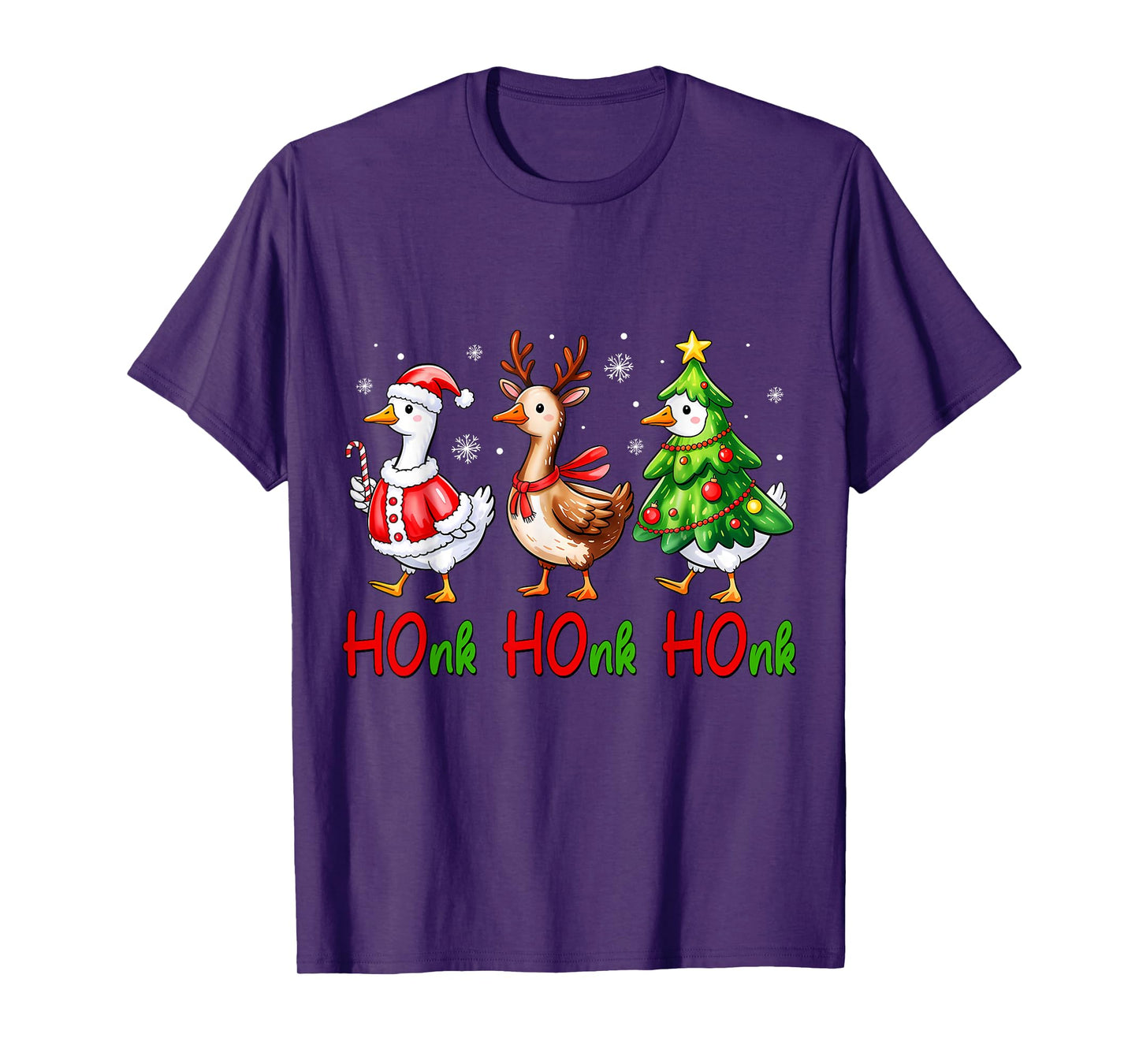 Funny Christmas Ho Ho Ho Santa Claus Goose Honk Costume Pjs T-Shirt