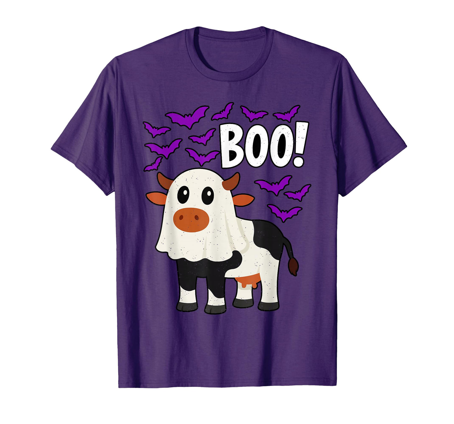 Boo Ghost Cow Halloween Funny Farm Animal Wildlife Spooky T-Shirt