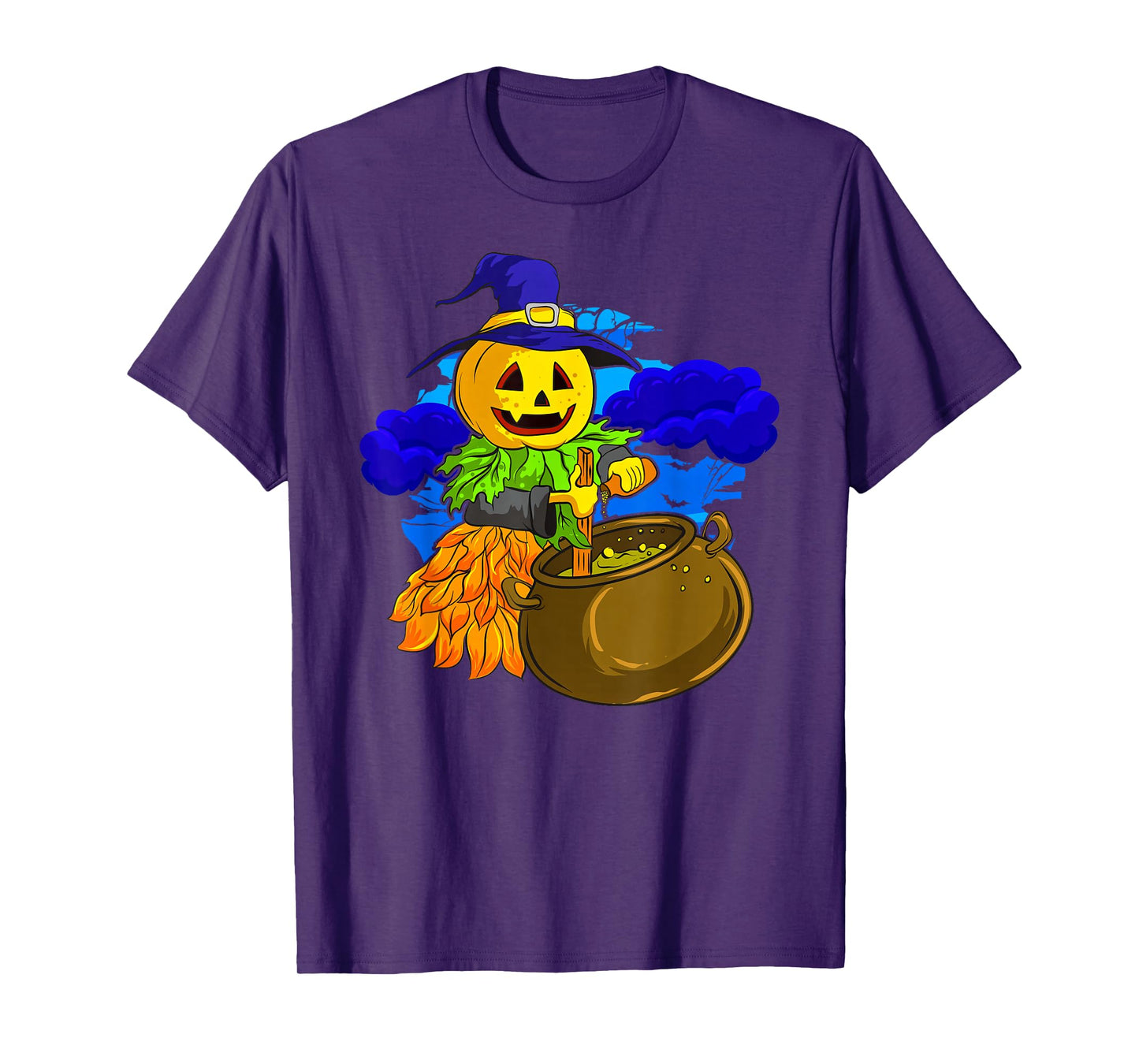 Cute Pumpkin Witch Stirring Up A Potion for Halloween T-Shirt