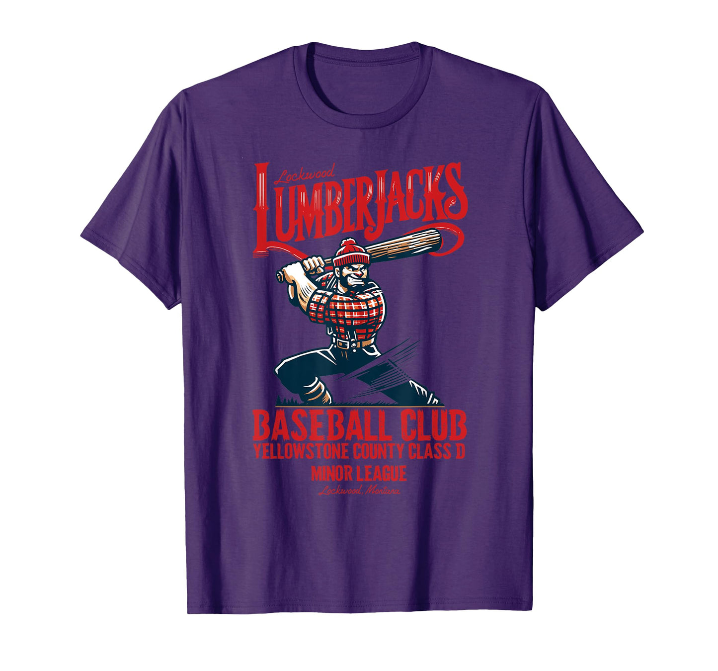 Lockwood Lumberjacks Retro Minor League Baseball Team T-Shirt