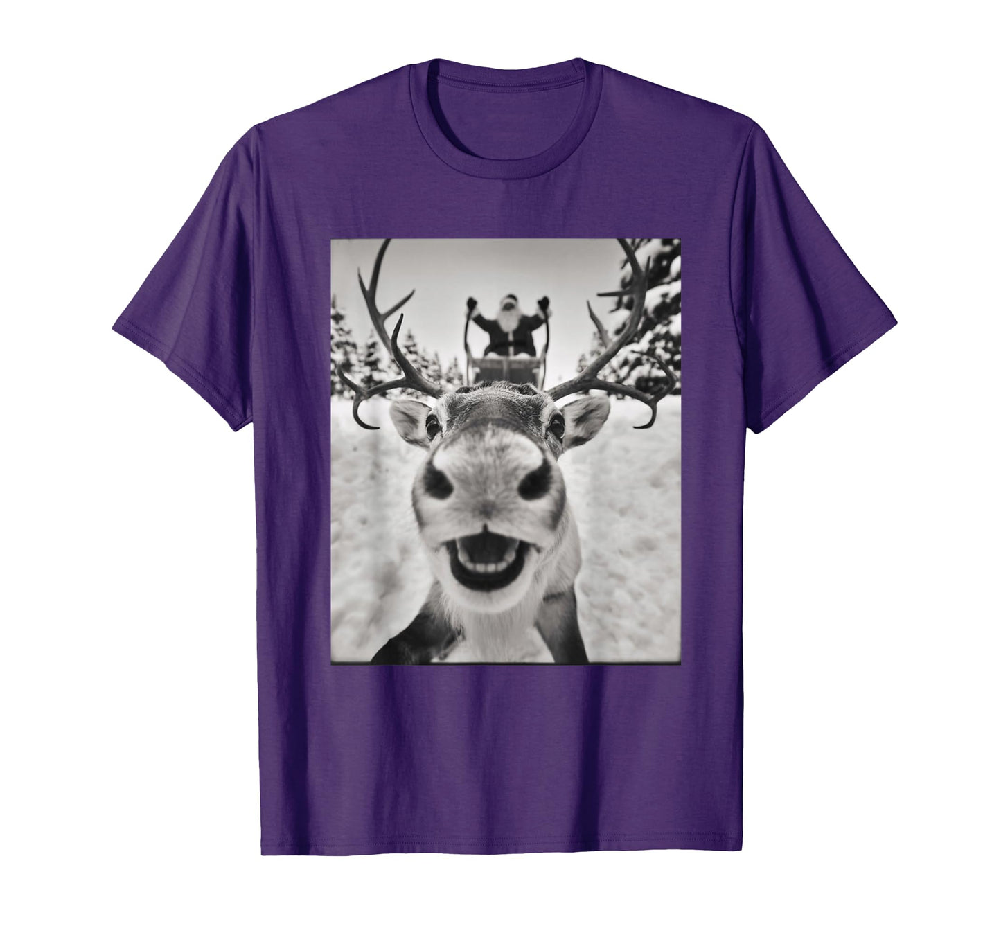 Funny Reindeer Selfie Christmas Santa Funny Gifts Kids T-Shirt
