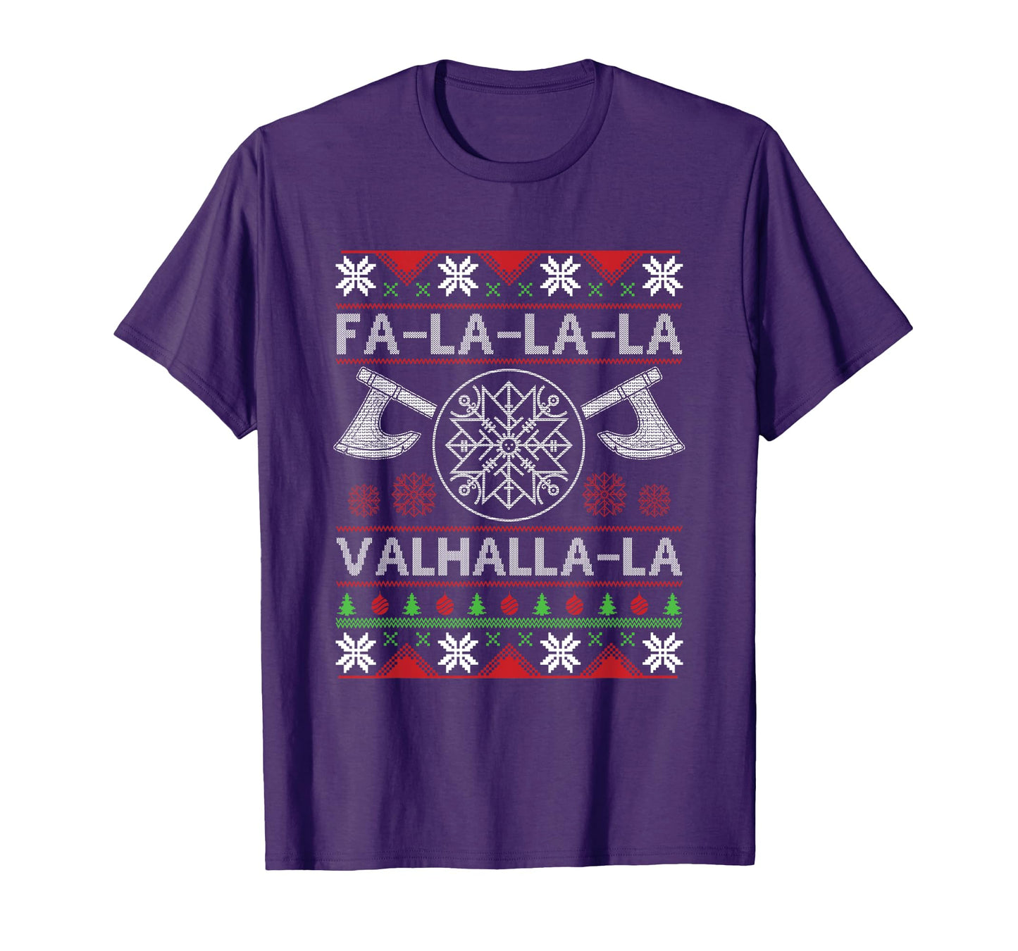 Fa-La-La-La Valhalla-La Viking God Ugly Christmas Design T-Shirt