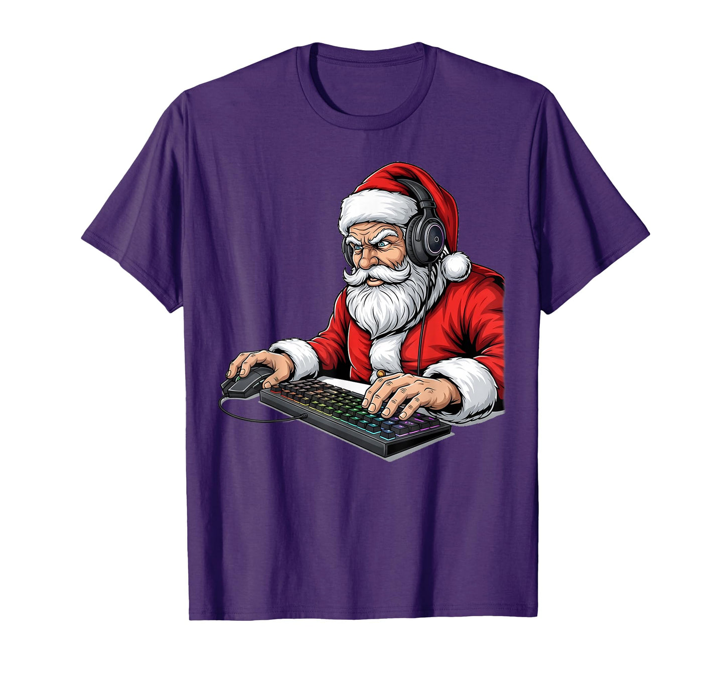 Gamer Santa Video Games Christmas Funny Xmas Boys Gaming T-Shirt