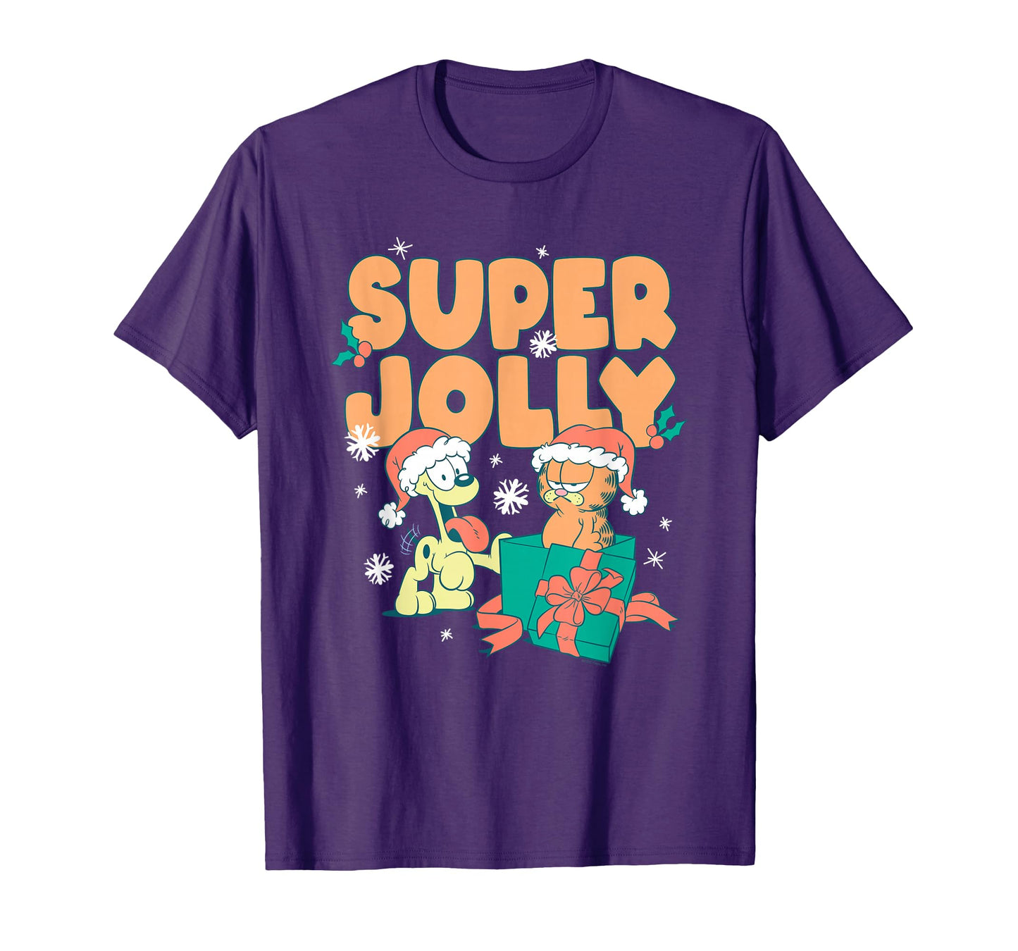 Garfield Super Jolly Christmas Funny Retro Holidays T-Shirt