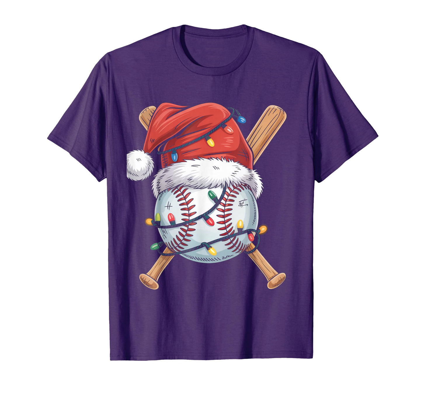 Santa Sports Design for Men Boys Christmas Baseball Player T-Shirt