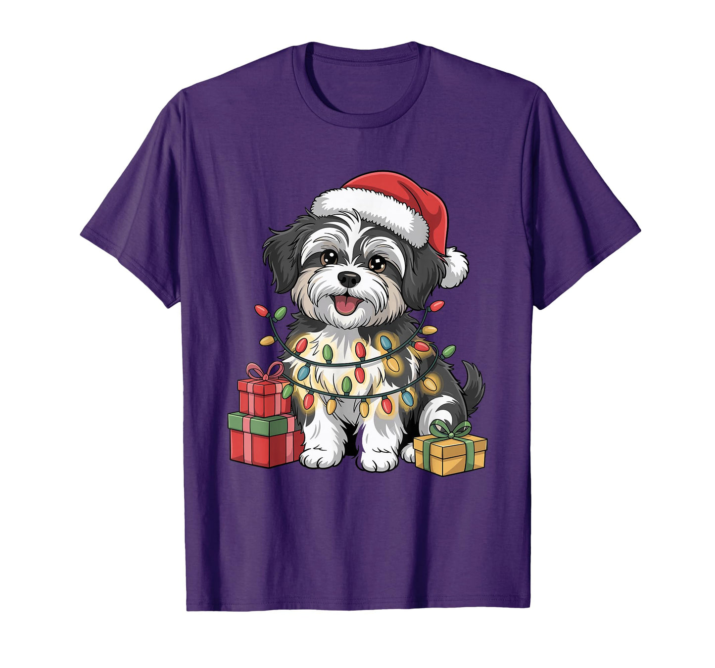 Cute Havanese Santa Hat Christmas Xmas Dog Lovers Holiday T-Shirt