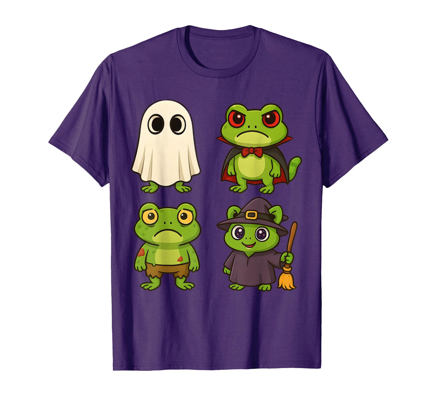 Funny Frog Ghost Witch Zombie Halloween Costume Boys Girls T-Shirt