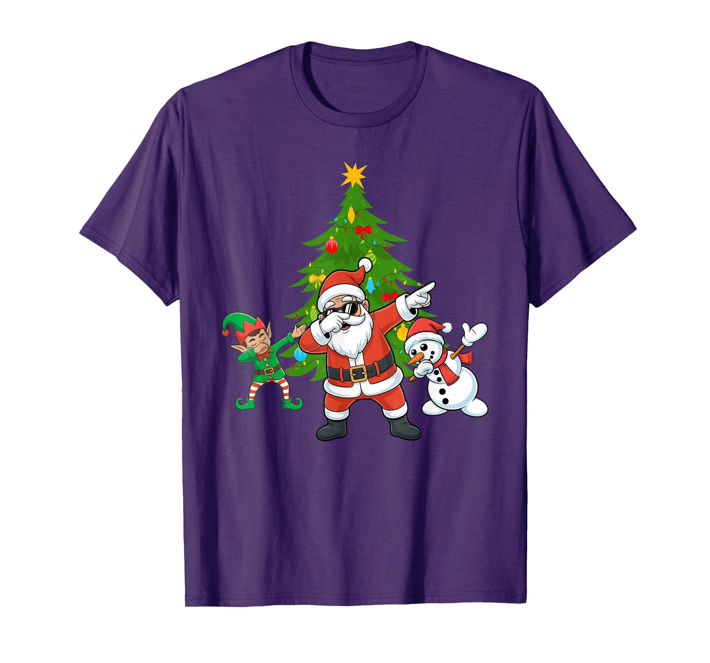 Dabbing Santa Elf Friends Christmas Boys Girls Xmas Dab T-Shirt