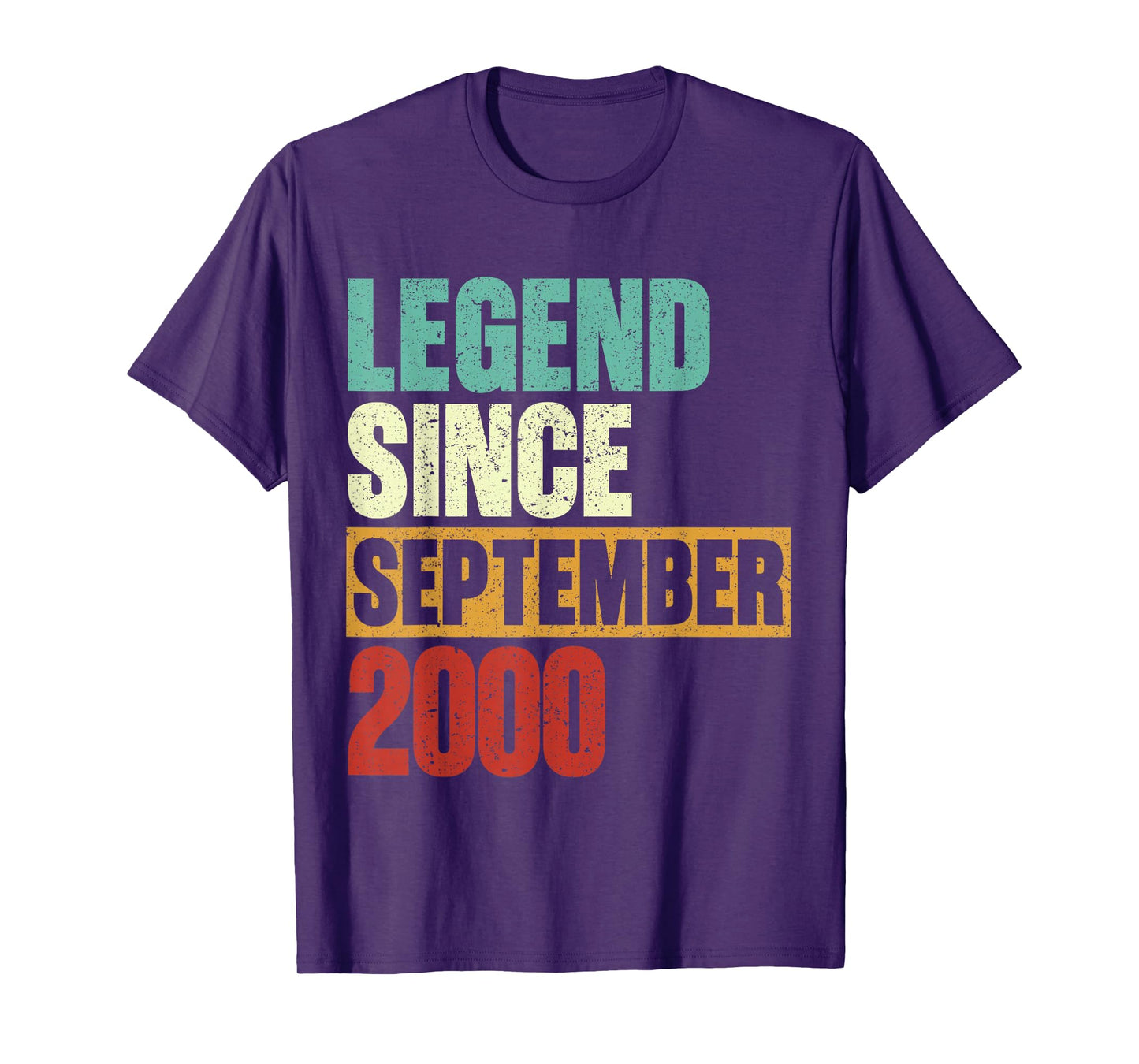 Vintage Legend Since September 2000 25th Birthday Men Women T-Shirt