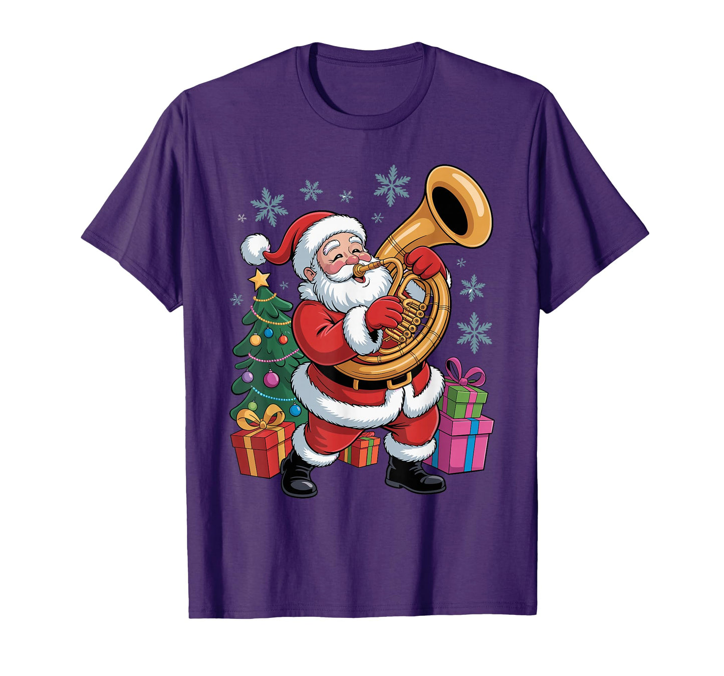 Funny Santa Christmas Design Tuba Holiday Xmas Pajama T-Shirt
