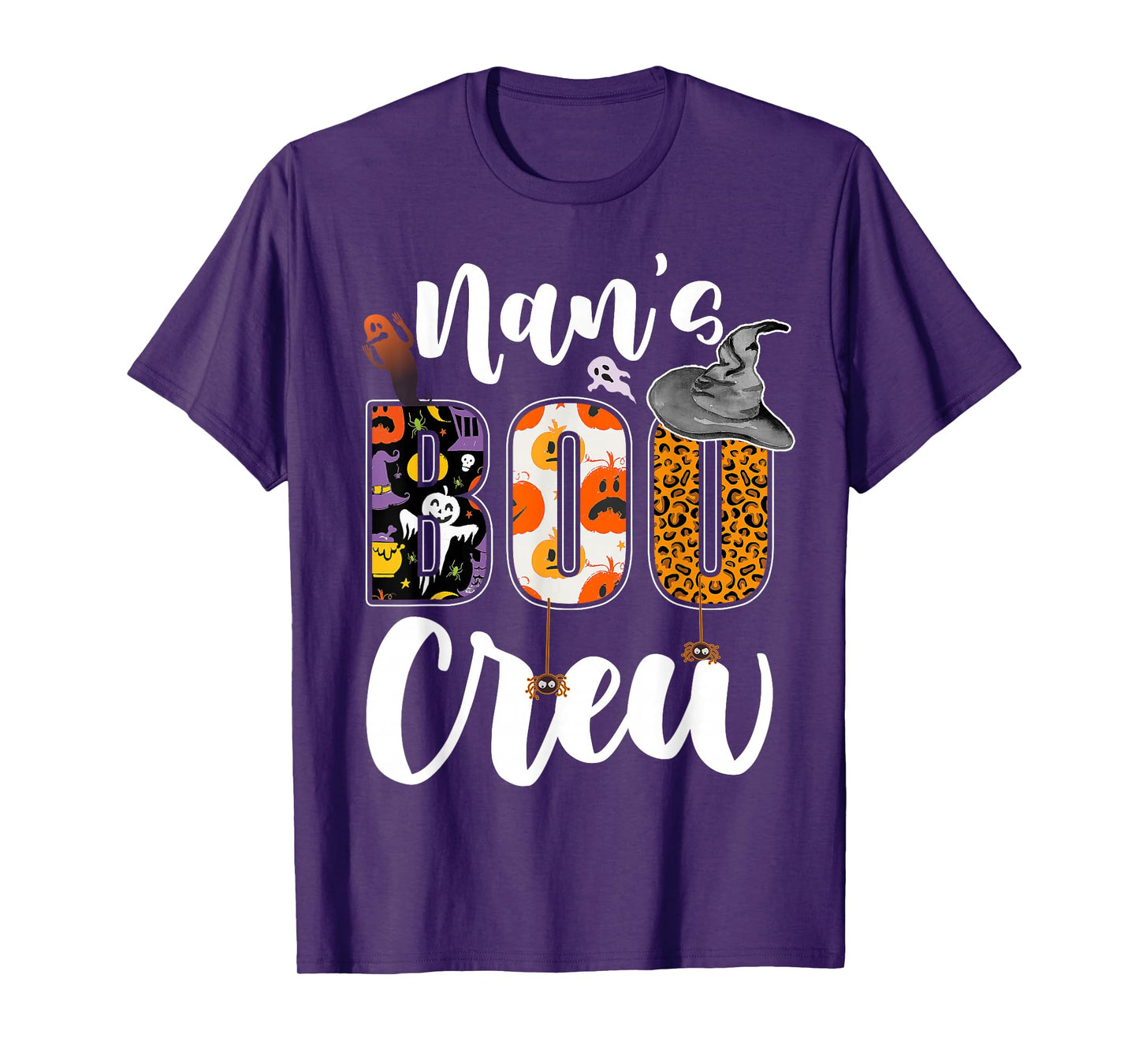 Nan's Boo Crew Halloween Grandma Grandkids Matching T-Shirt