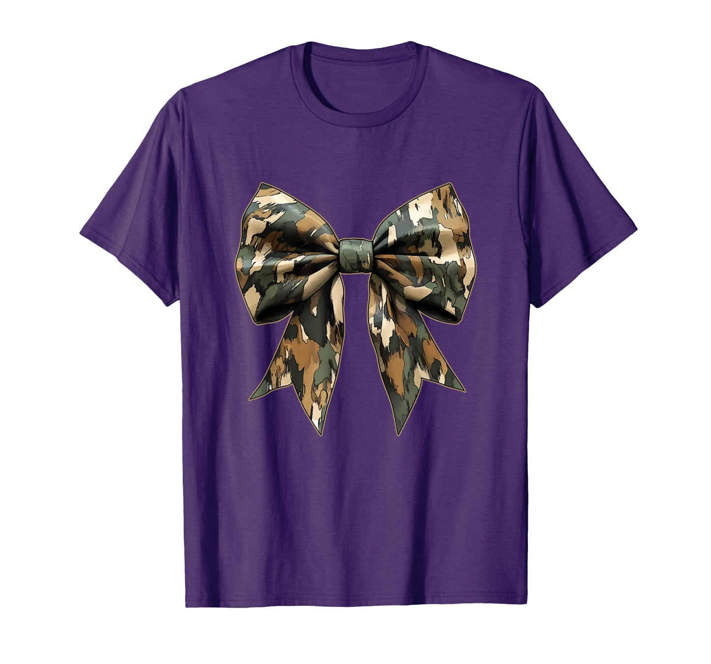 Camouflage Girls Camo Bow Camo Coquette Bow Hunting Women T-Shirt