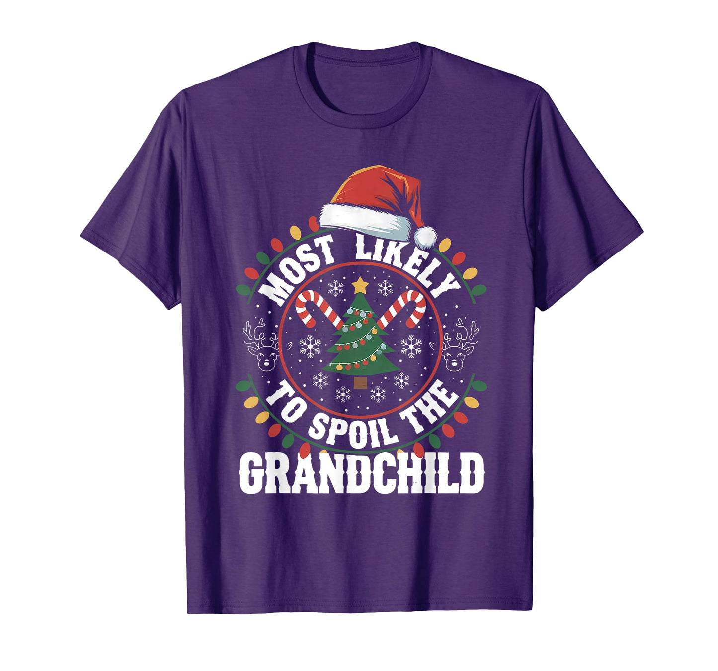 Funny Christmas Party Most Likely to Spoil The Grandchild T-Shirt