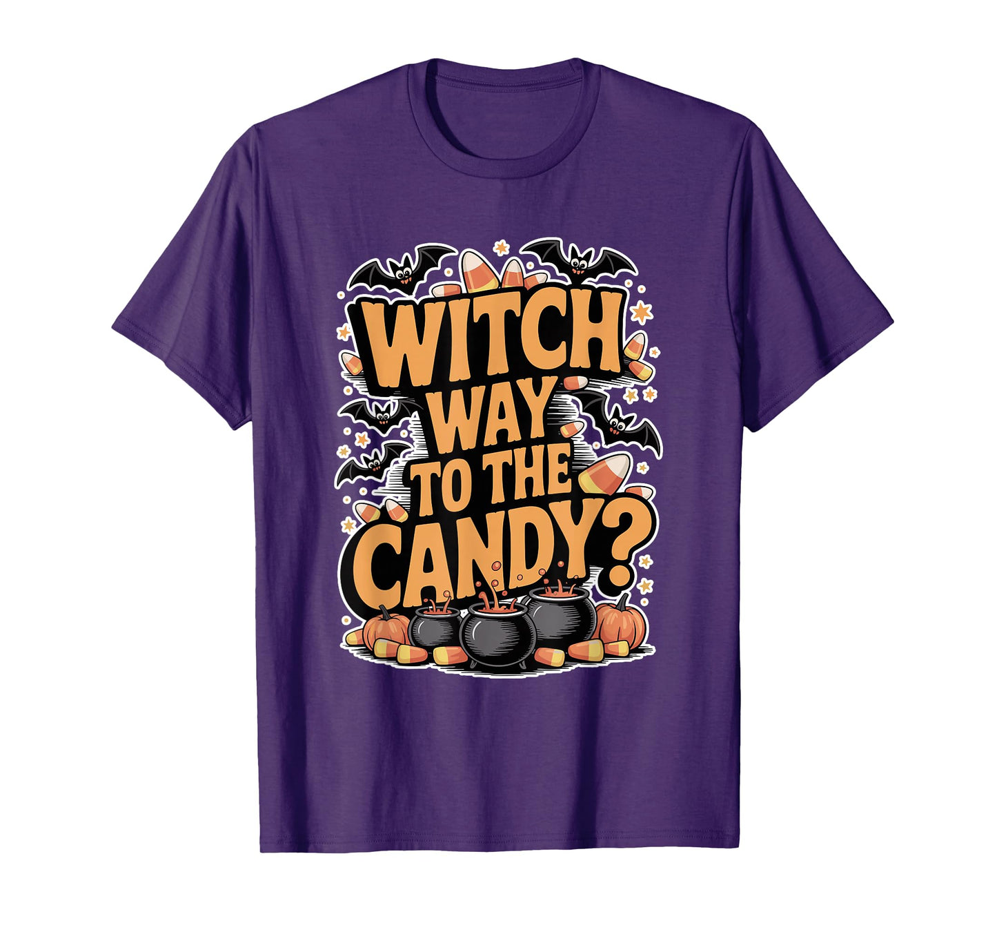 Halloween Witch Way to The Candy Trick Or Treat Fun T-Shirt