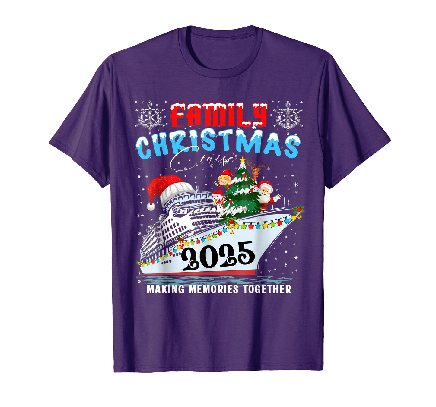 Family Christmas Cruise 2025 Matching Family Cruise Holiday T-Shirt