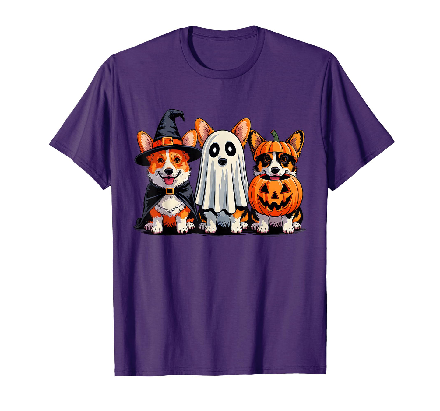 Corgi Halloween Funny Dog Lover Pumpkin Witch Ghost Boo T-Shirt