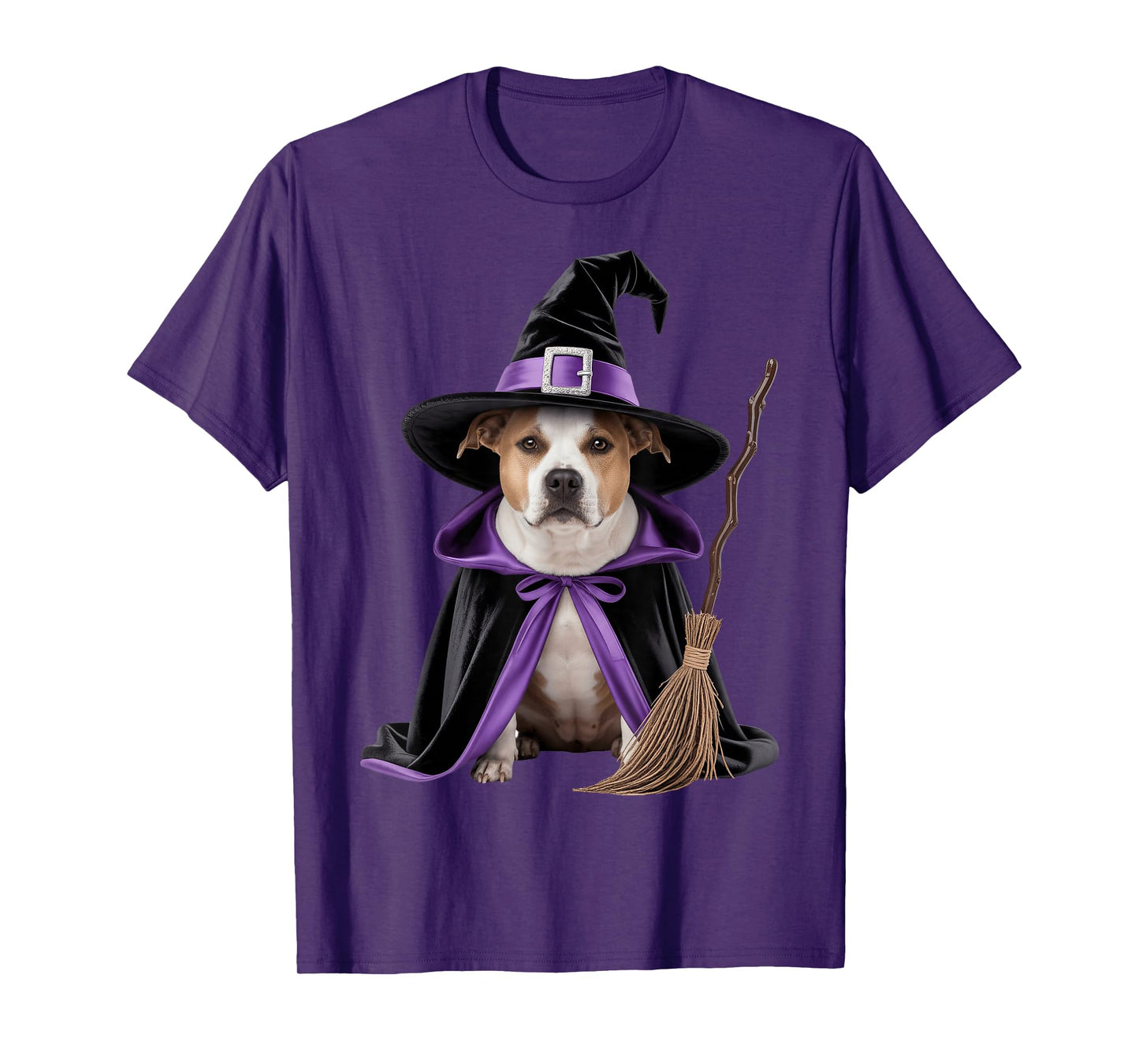Pitbull Witch Halloween T-Shirt