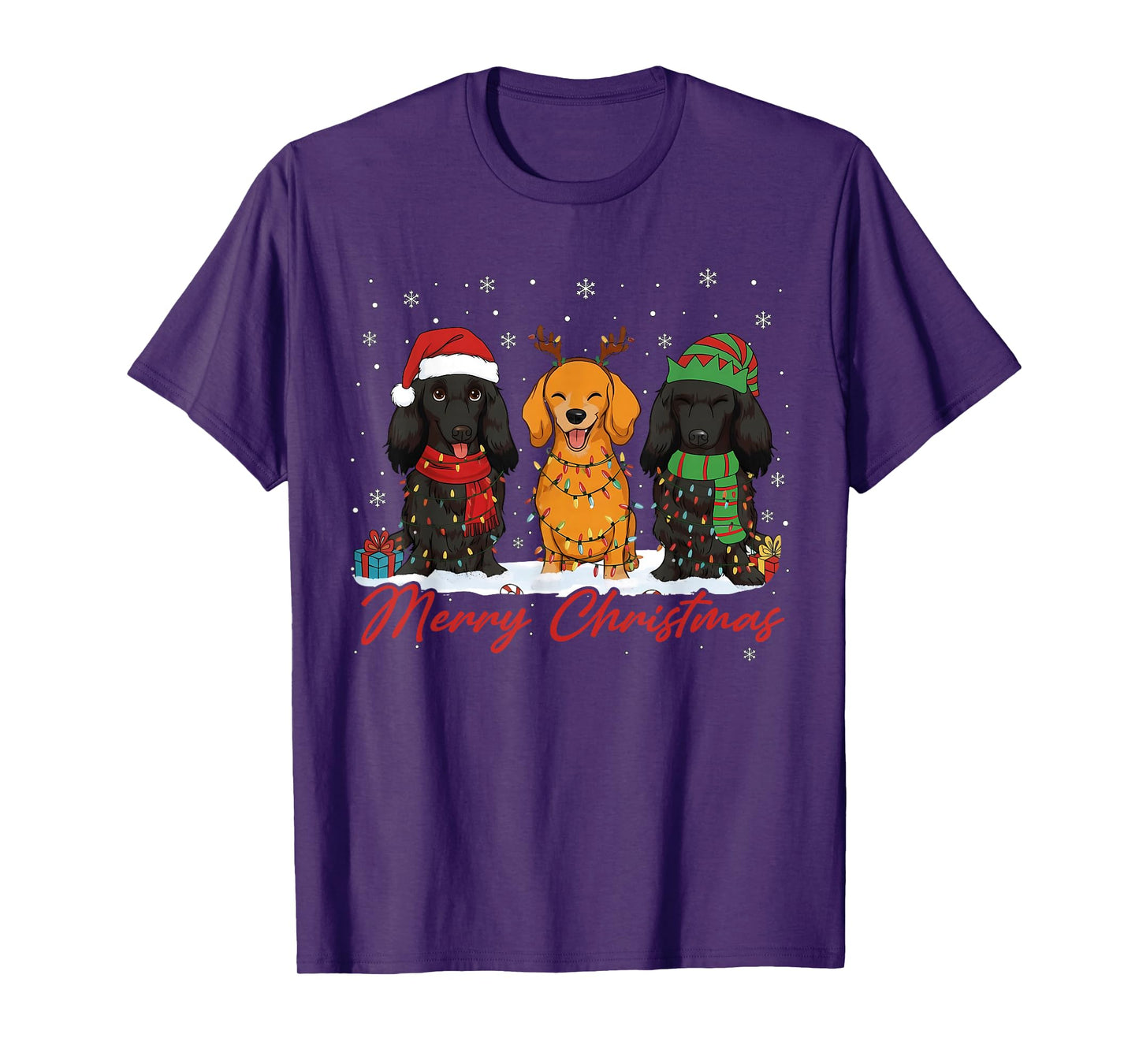 Merry Woofmas Santa Reindeer Elf Dachshund Christmas Men Kid T-Shirt