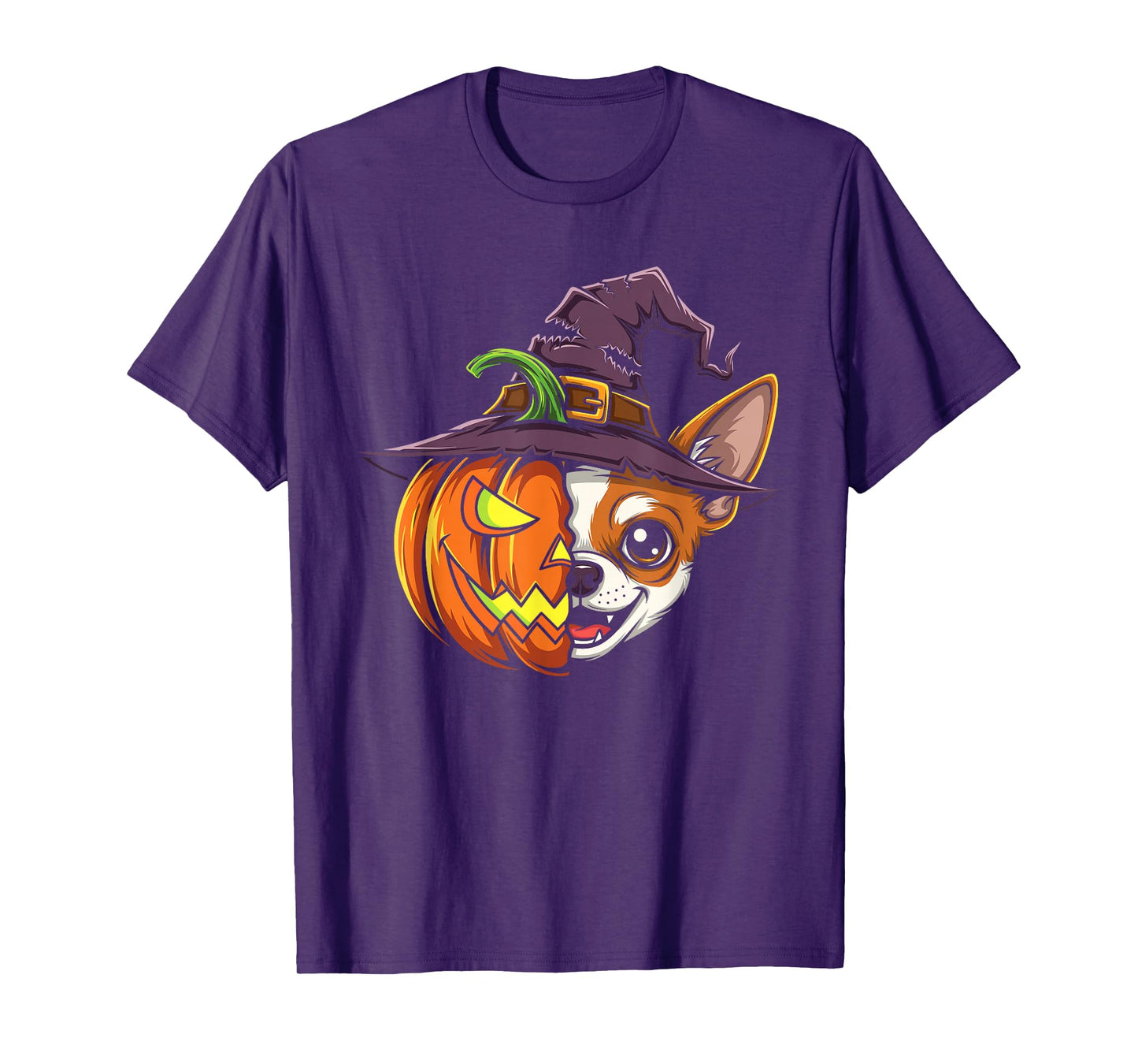 Chihuahua Pumpkin Jack O Lantern Halloween Kids Mens Womens T-Shirt
