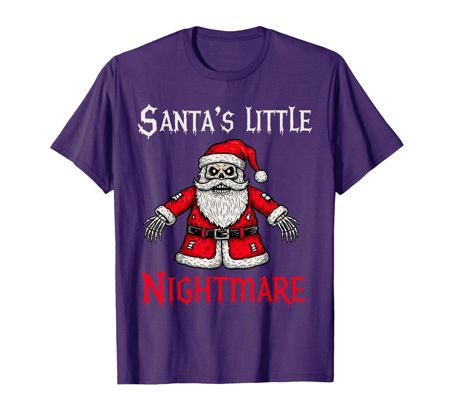 Naughty Gothic Christmas Santa Skeleton Gothmas T-Shirt