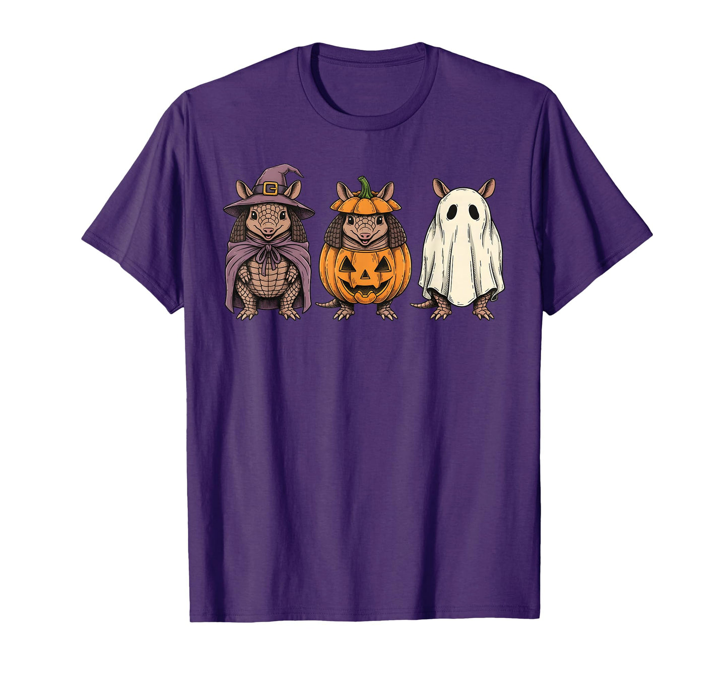 Spooky Ghost Armadillo Lover Pumpkin Halloween T-Shirt