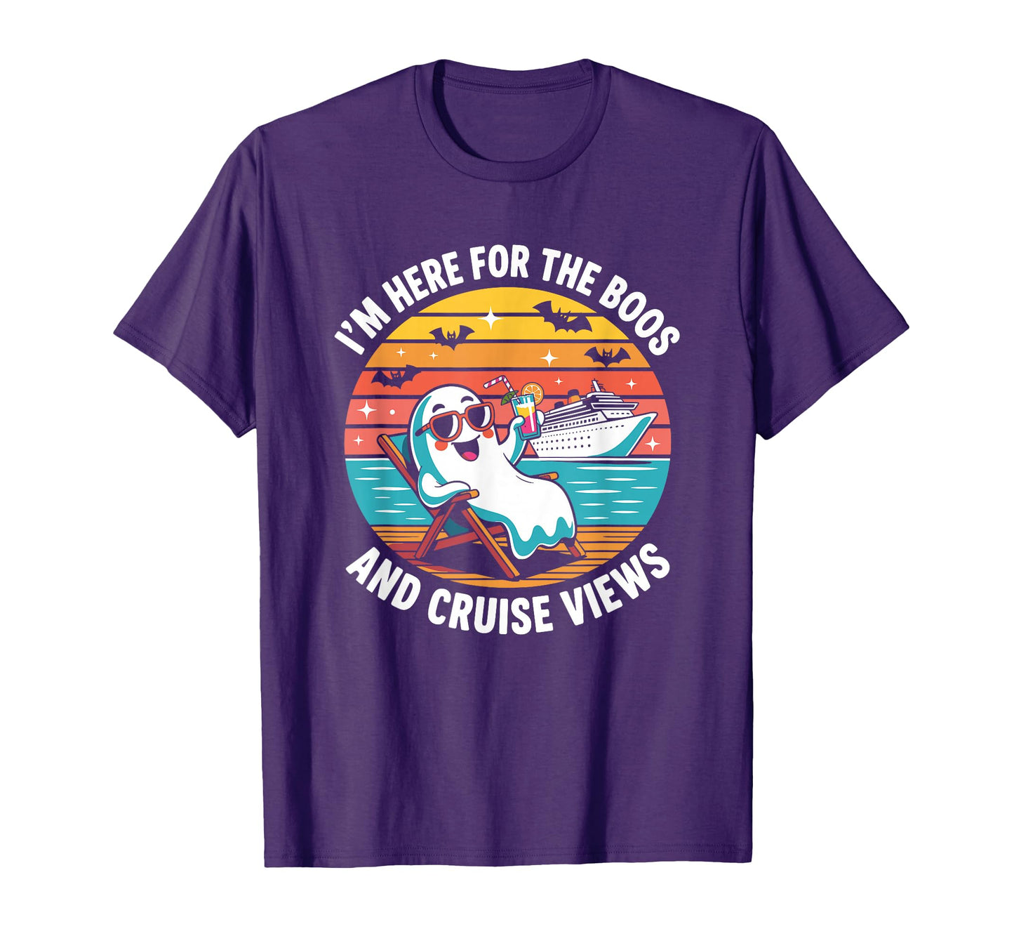Here for The Boos and Cruise Views Halloween Party T-Shirt