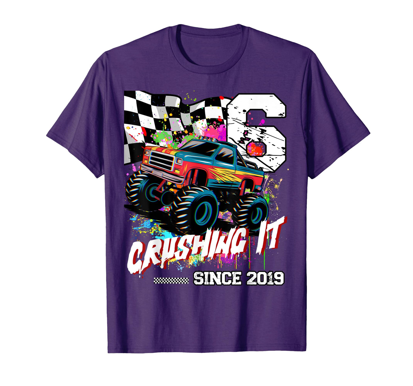 Birthday Monster Truck 6th years old Monster Truck Birthday T-Shirt