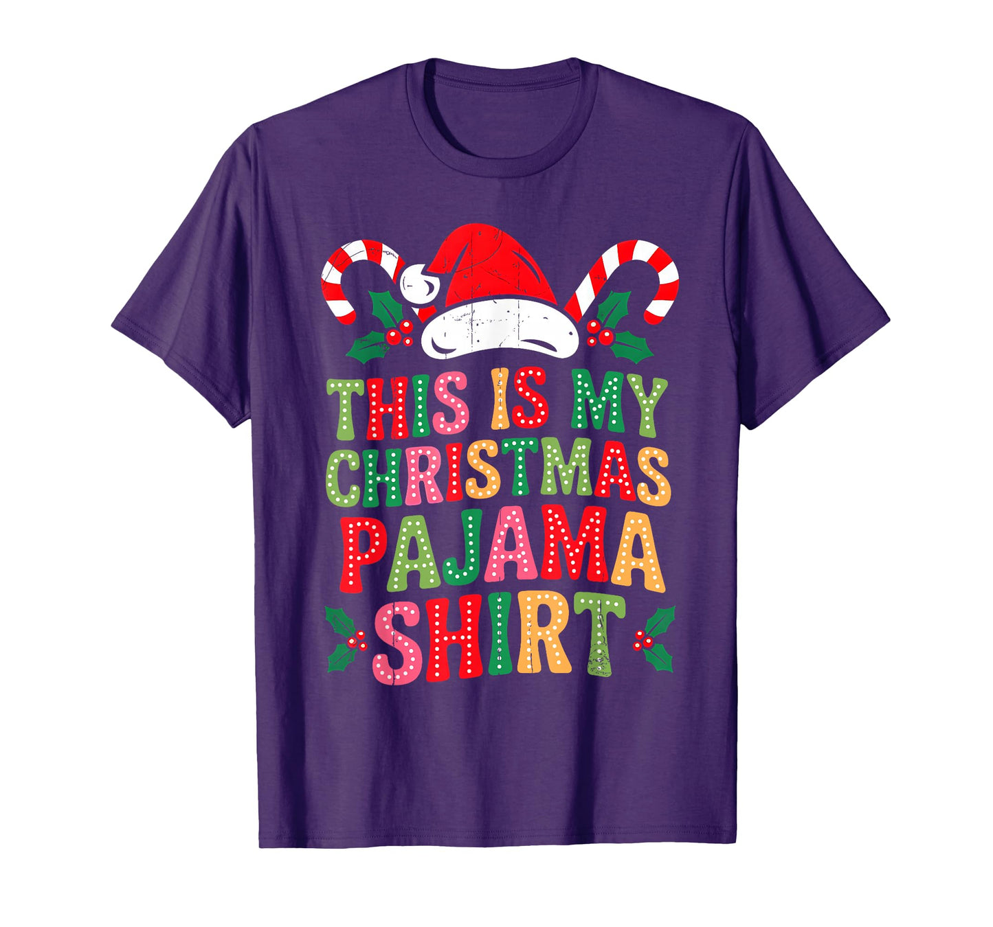 Groovy This is My Christmas Pajama Shirt Funny Xmas Family T-Shirt