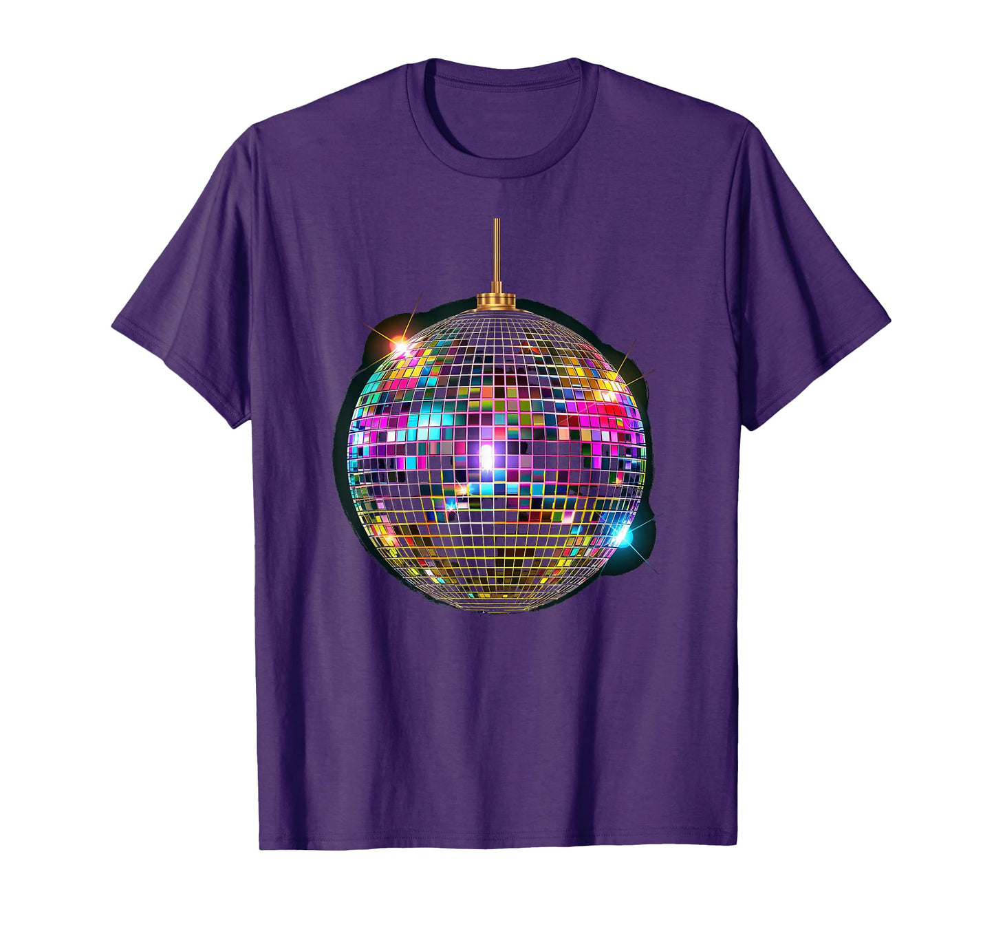 Coloured Disco Ball Vintage Retro House Disco Ball Cool Party T-Shirt