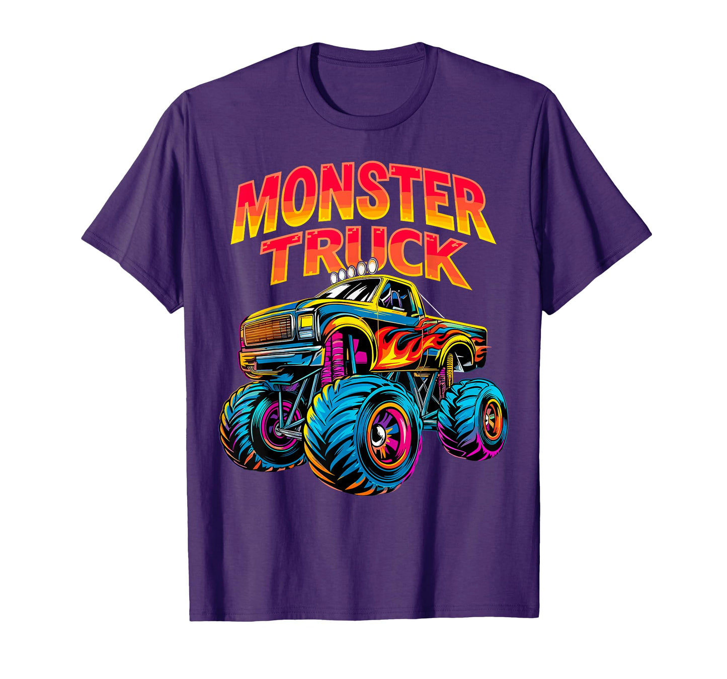 Monster Truck Retro Colorful T-Shirt