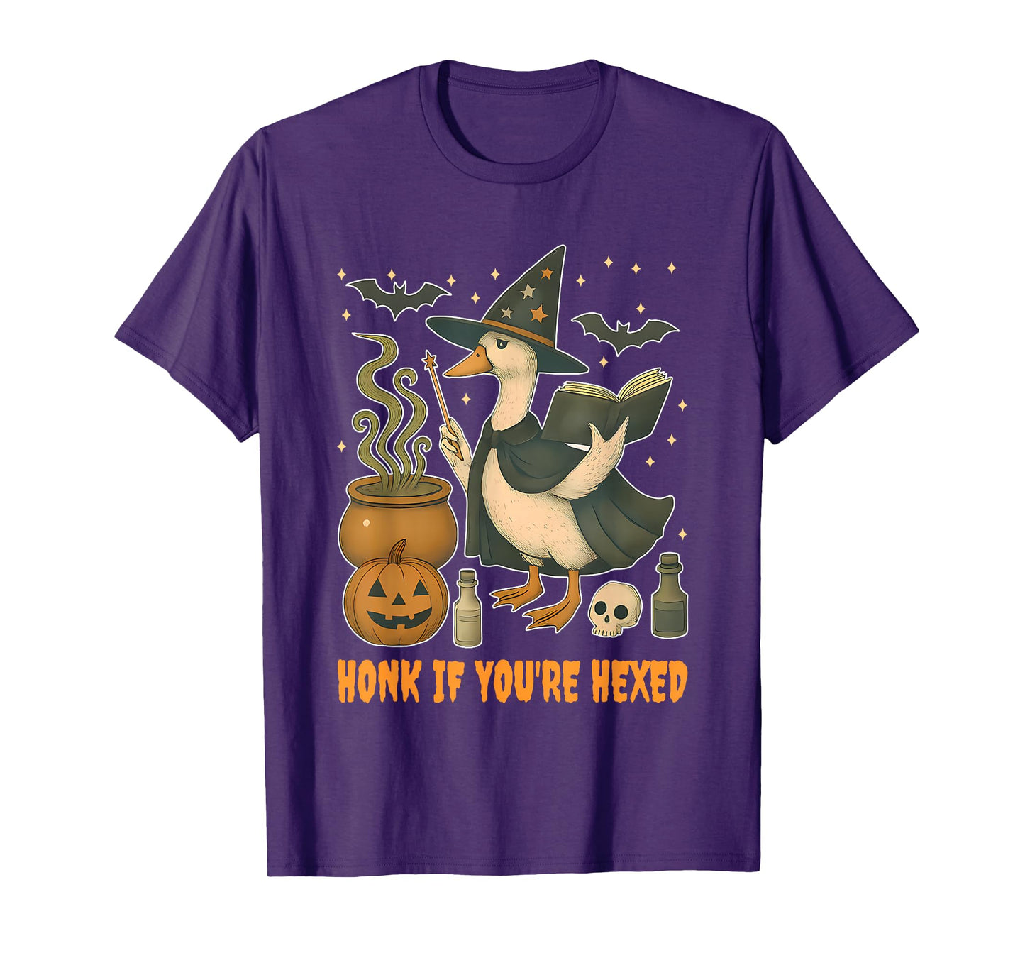 Honk If You're Hexed Funny Witchy Halloween Design T-Shirt