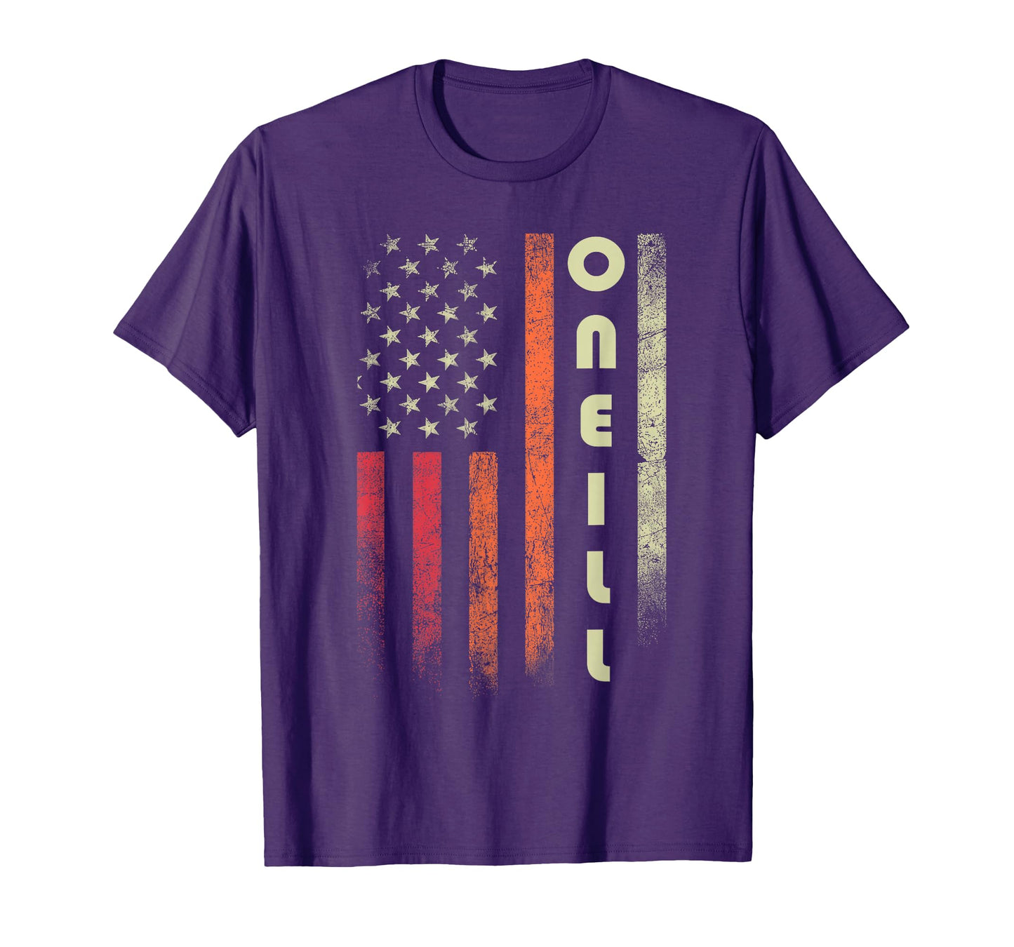 ONEILL Surname Funny Retro Vintage Birthday American Flag T-Shirt