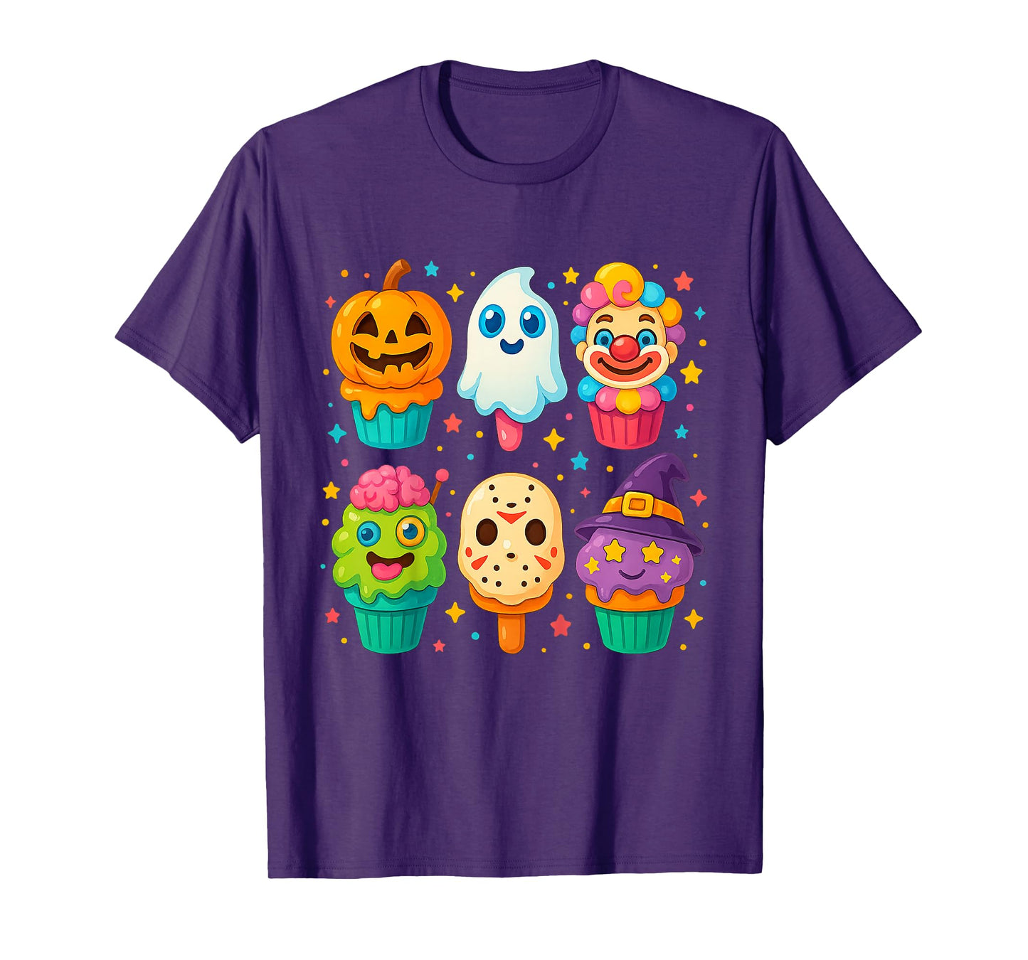Funny Horror Ice Cream Pops Summerween Halloween Candy Kids T-Shirt