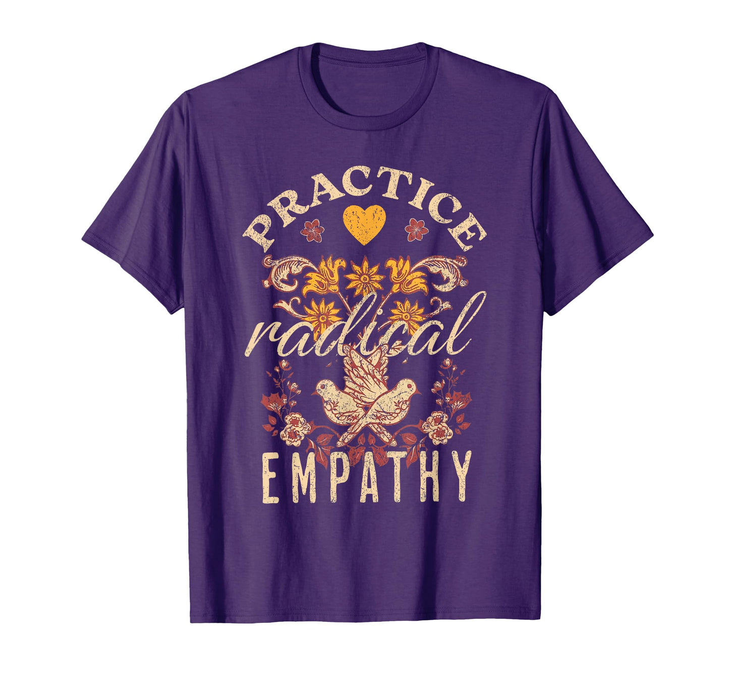 School Counselor Vintage Aesthetic Practice Radical Empathy T-Shirt