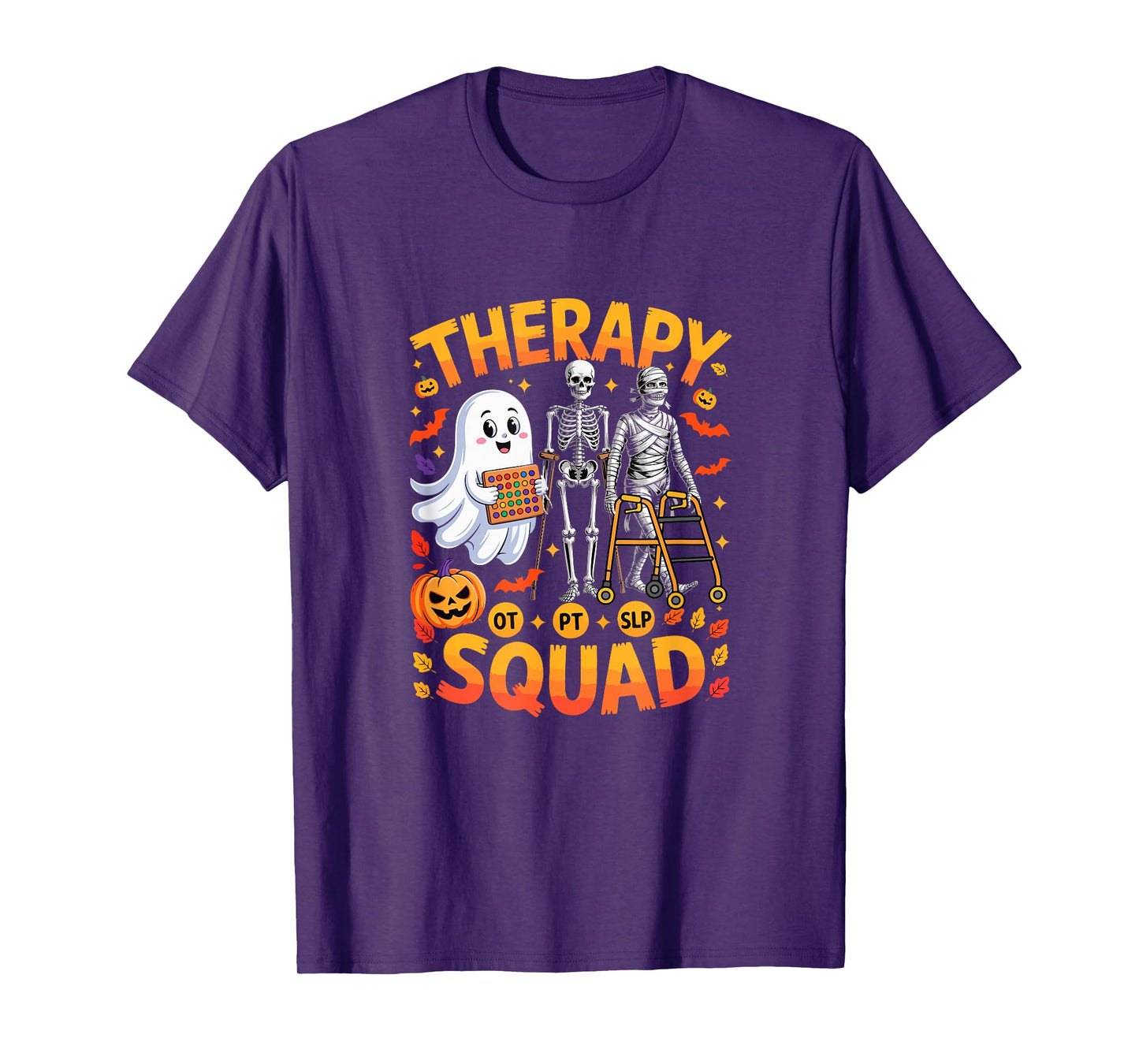 Therapy Squad Halloween Doctor Nurse Boo Horror Skeletons T-Shirt