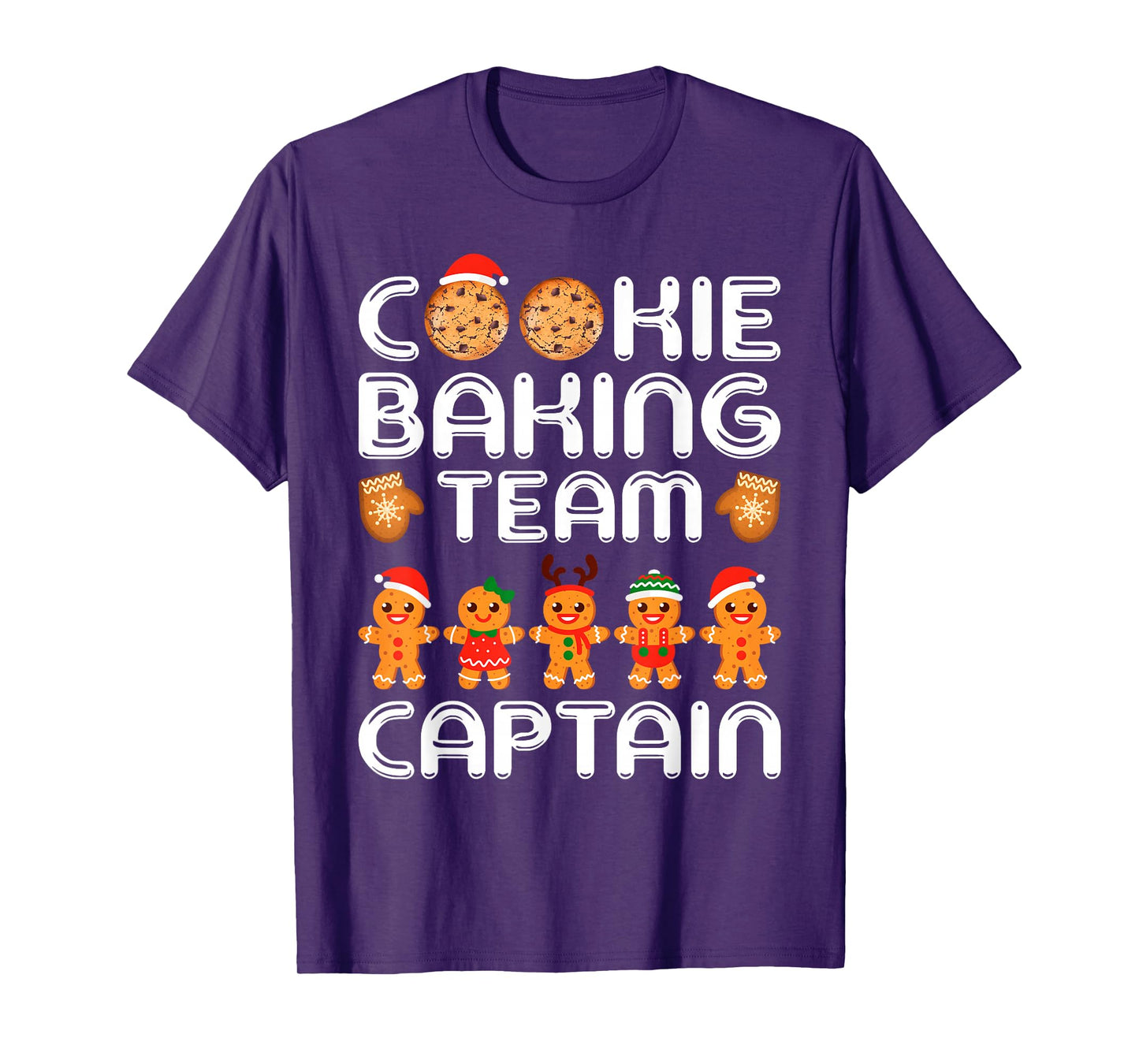 Cookie Baking Team Captain Gingerbread Christmas Pajamas T-Shirt