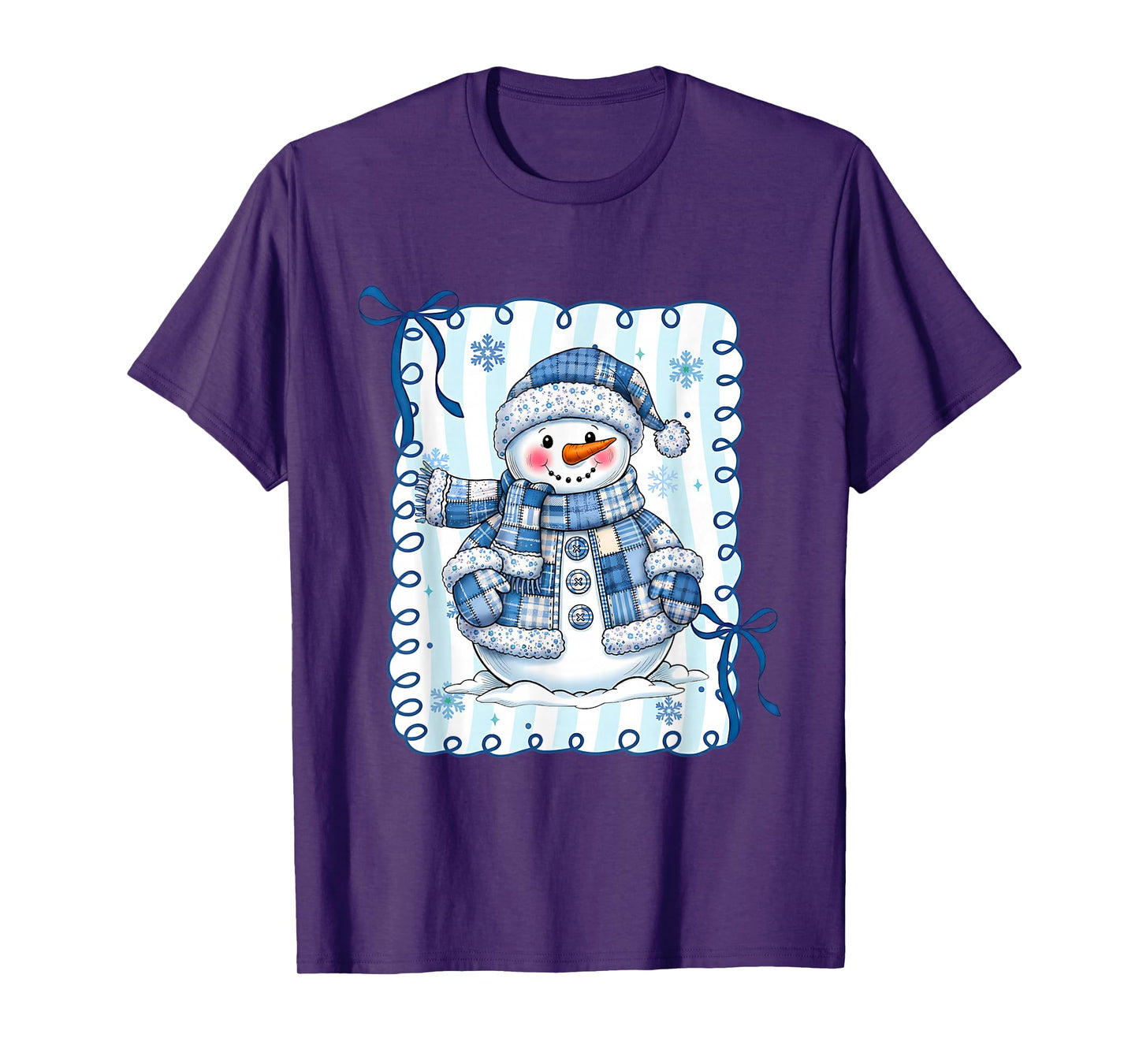 Funny Snowman Snowflake Merry Christmas Xmas Family Holiday T-Shirt