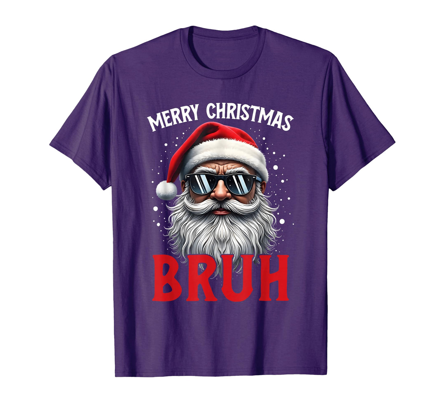 Merry Christmas Bruh Funny Santa Claus Retro Men Women Kids T-Shirt