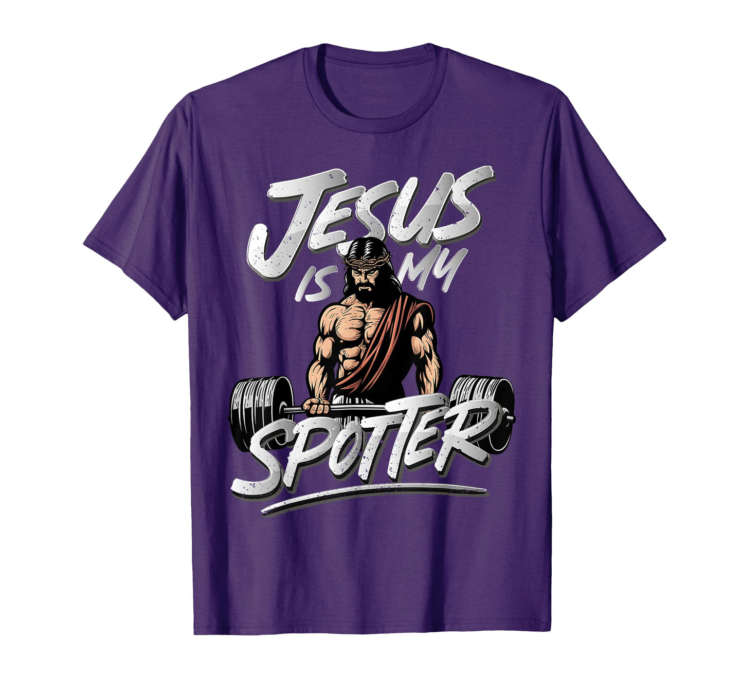 Jesus Is My Spotter - Epic Christian Gym T-Shirt