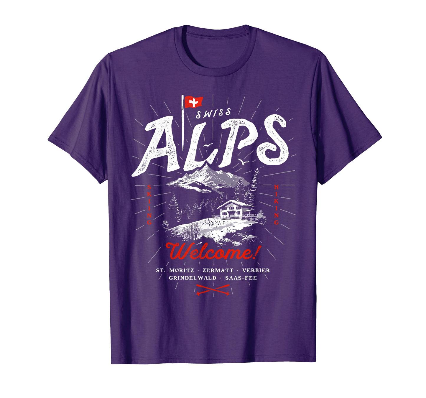Swiss Alps Switzerland Travel Outfit Gift Souvenir T-Shirt