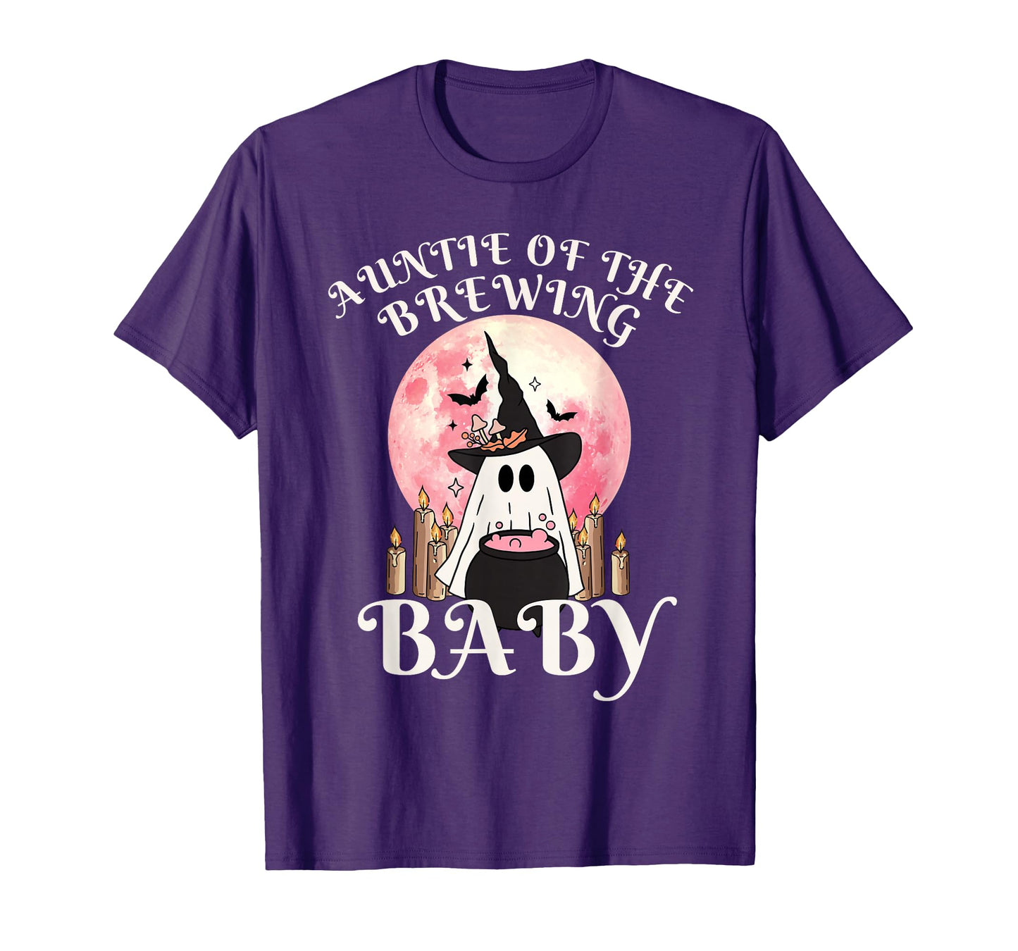 Auntie of The Brewing Baby Halloween Baby Shower T-Shirt