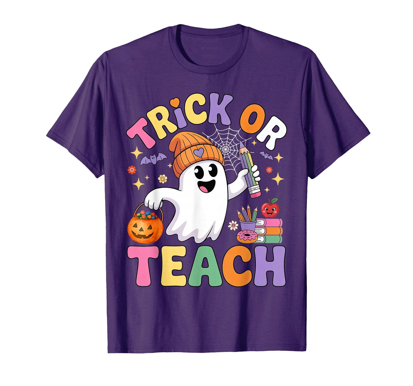 Trick or Teach Halloween Funny Teacher Halloween Costumes T-Shirt