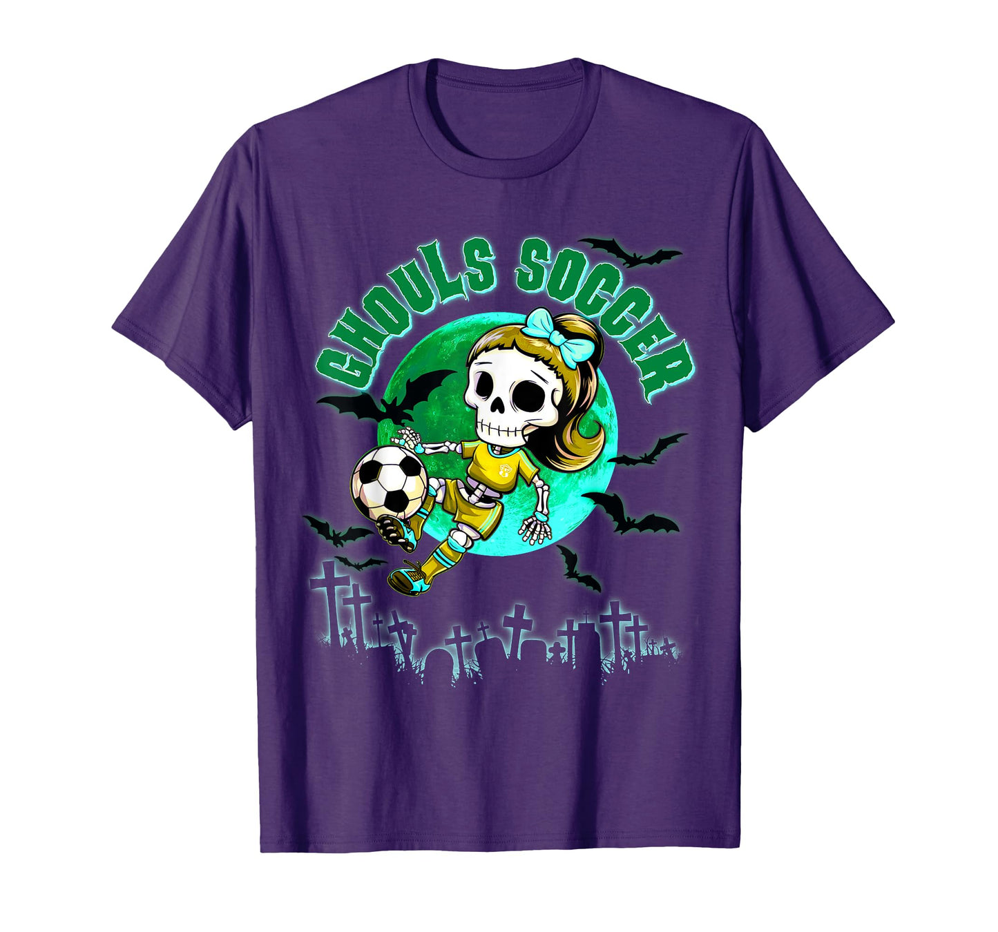 Soccer Ghoul Halloween for Girls & Teens October Spooky T-Shirt