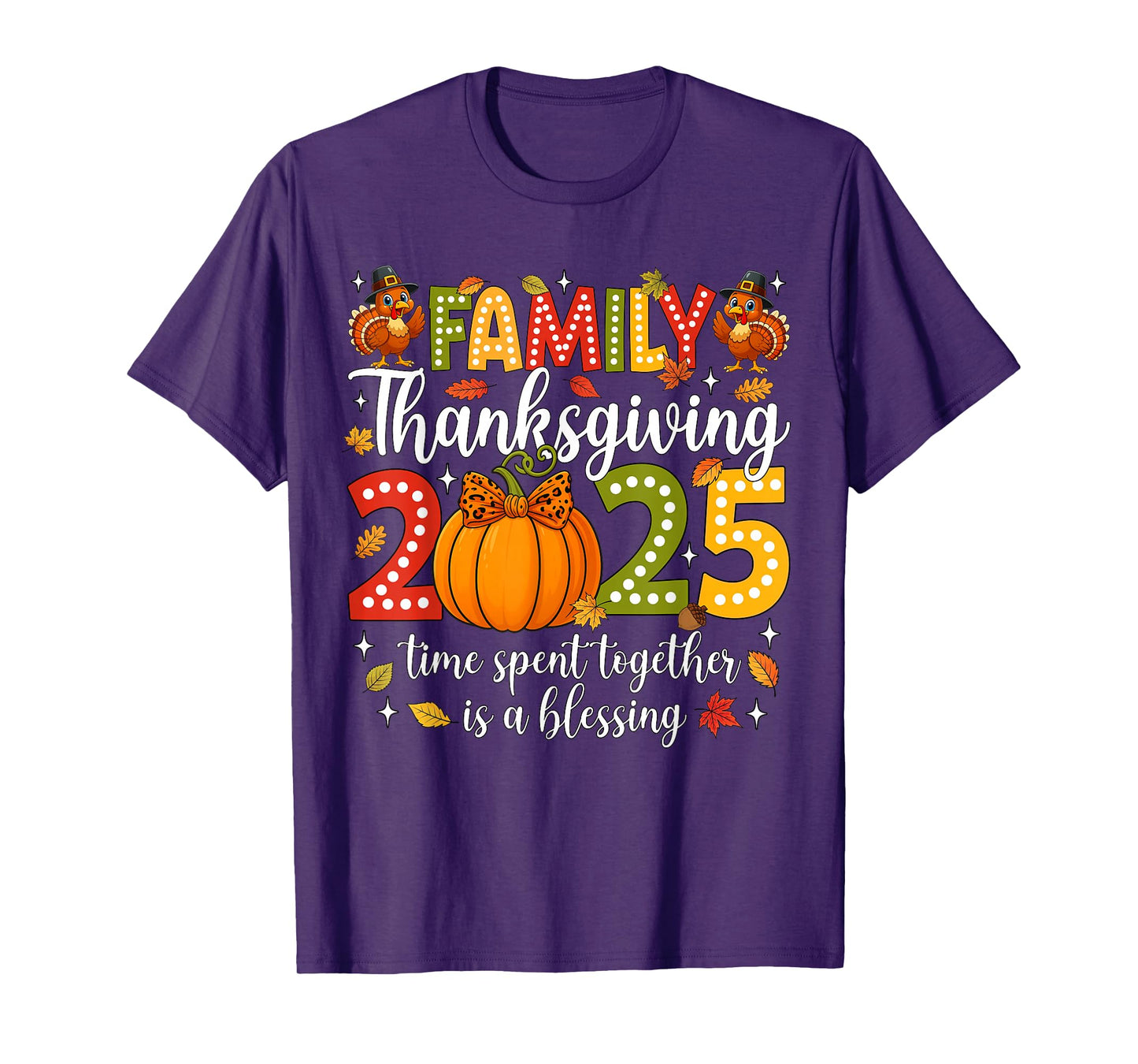 Family Thanksgiving 2025 Thanksgiving Crew Turkey Matching T-Shirt