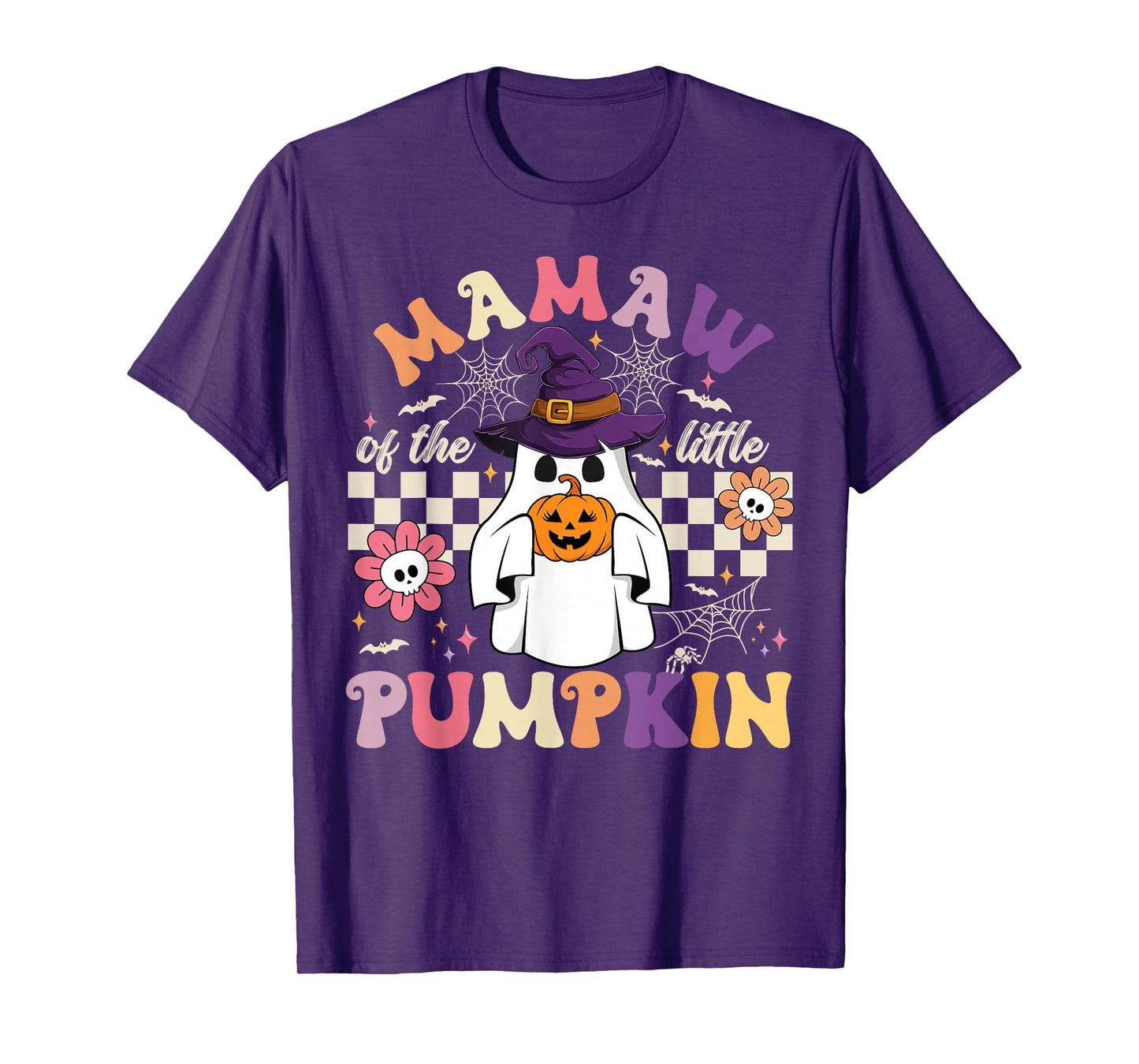 Mamaw of The Little Pumpkin Halloween Spooky Ghost T-Shirt