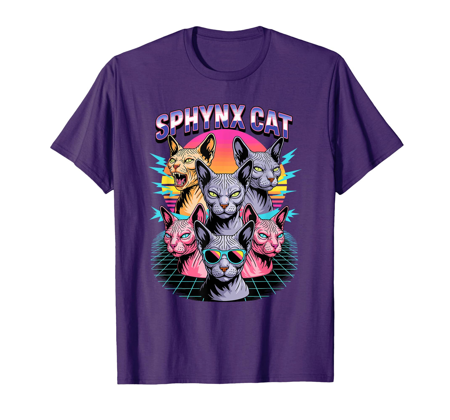 90s Vintage Sphynx Cat Canadian Hairless Cat T-Shirt for Men Women Kids
