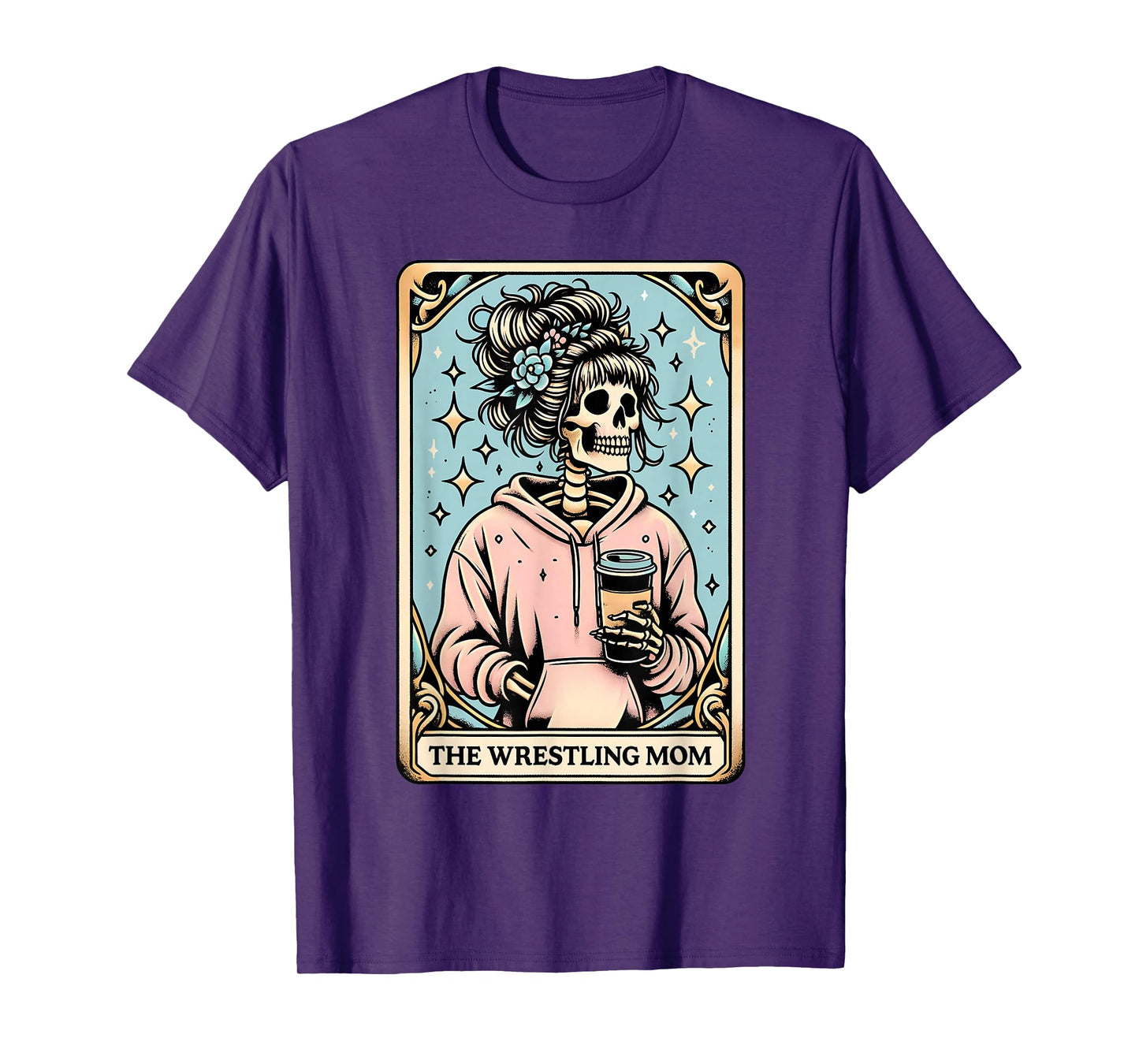 Vintage The Wrestling Mom Tarot Card Skeleton Mama Mom T-Shirt